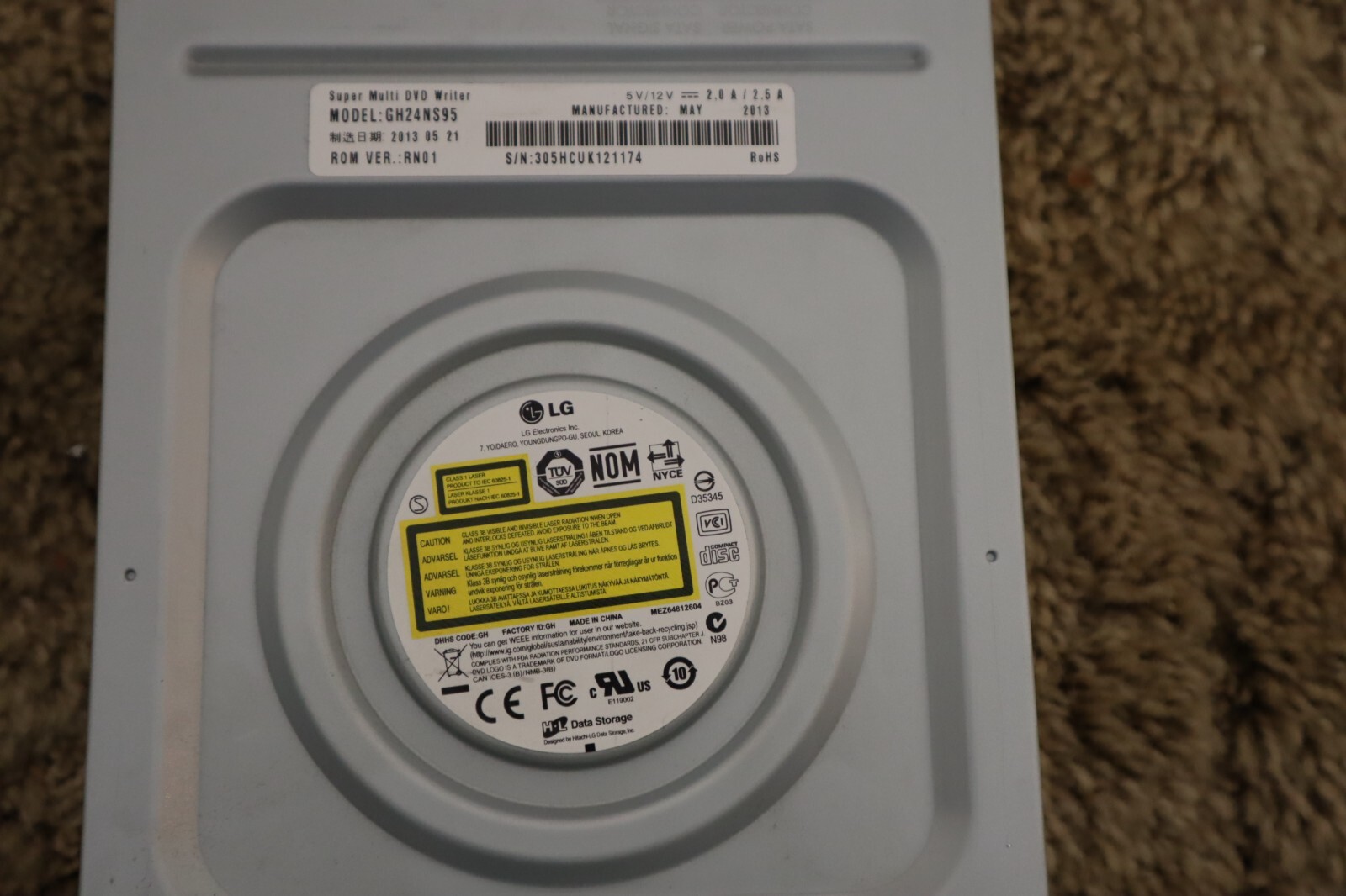 LG GH24NS95/GH24NSBO Super Multi Internal DVD Writer Lot of 2