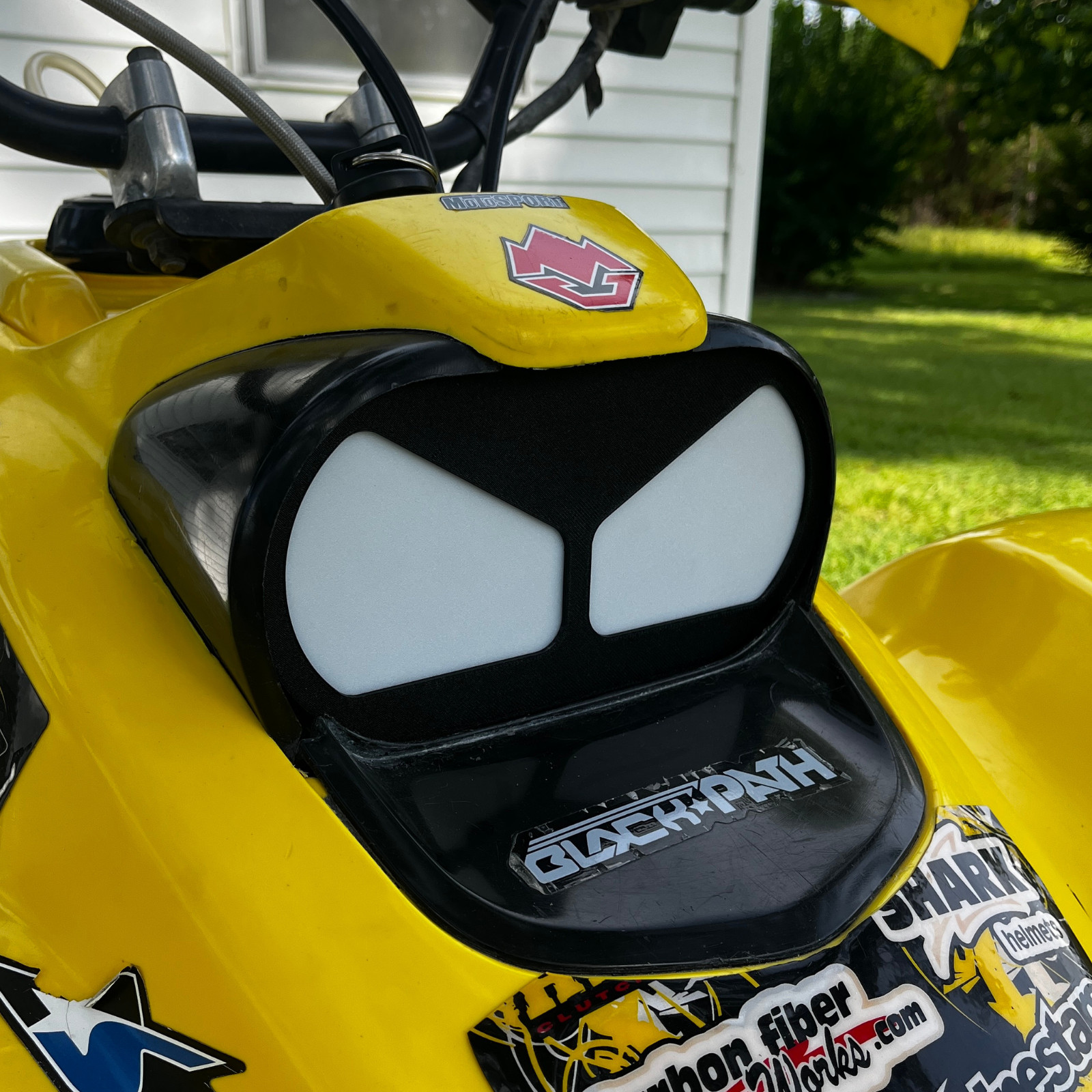 Honda 400ex Headlight DELETE: Headlight Block-off Plate