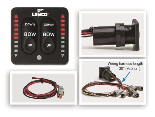 Lenco Marine Led Tactle Switch W/Pigtail, Dual 15171-001
