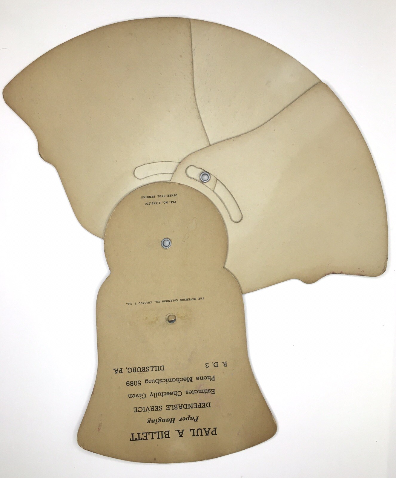 Vintage HAND FAN Dillsburg PA PAUL BILLETT Adorable Little Girl with Baby Chicks