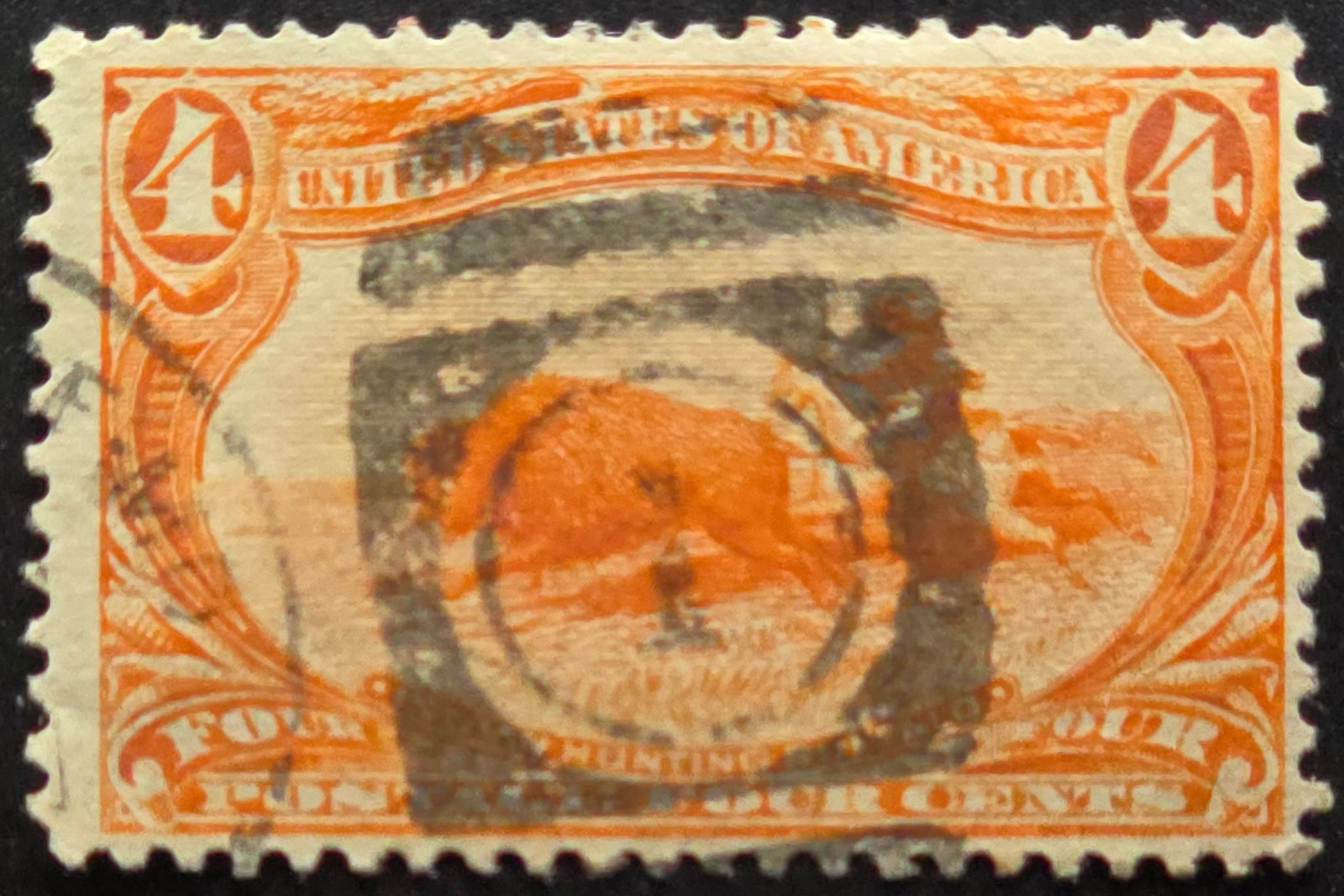 US 1898 4¢ Trans-Mississippi Exposition "Indian Hunting Buffalo" Scott #287