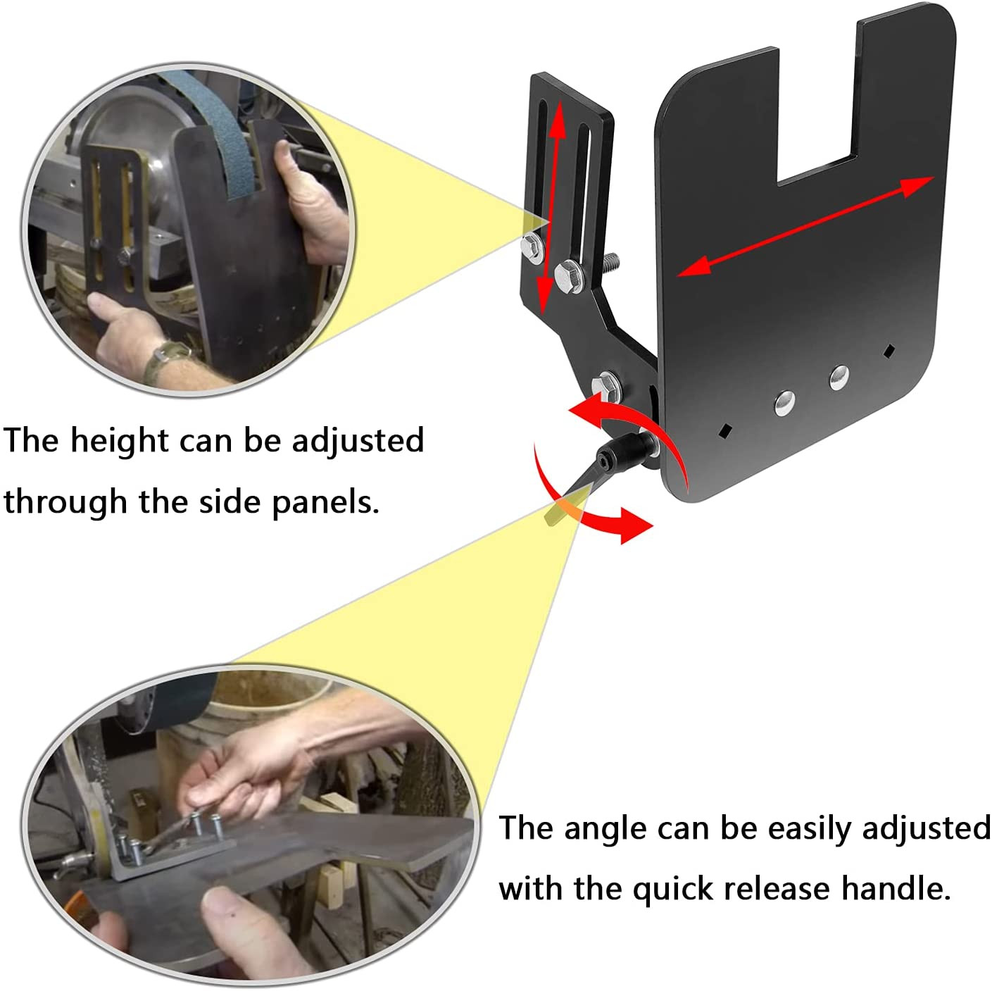 2x72" Knife Bevel Grinding Jig Tool Rest OBM Belt Grinder Tilt Table Flat Platen