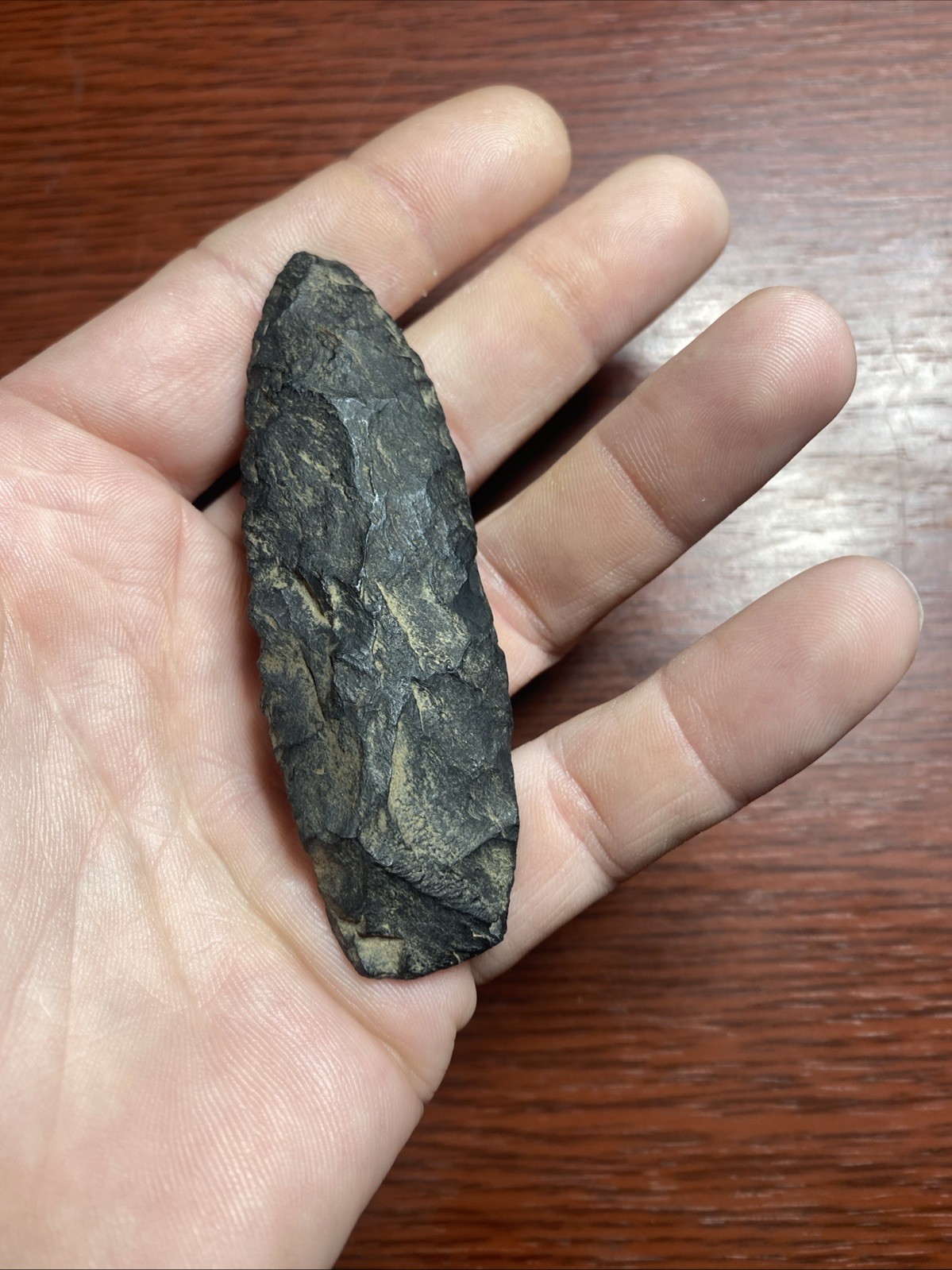 MLC s8263 3 1/4” Paleo Lanceolate Arrowhead Ohio Stone Artifact