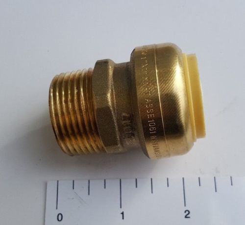 10 PCS. 1" PUSH FIT X 1" MNPT MALE THREADED ADAPTER (LEAD FREE)