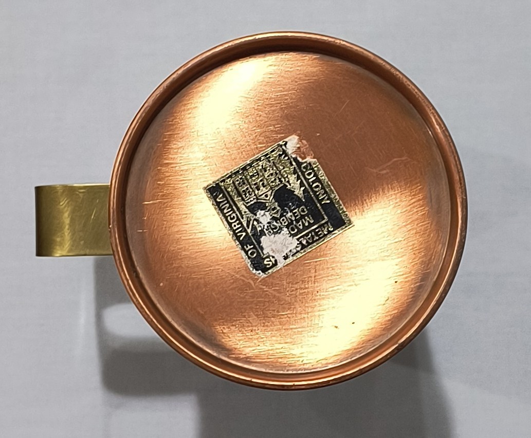Brass Copper Matchstick Holder Cup Colony Metalsmiths of Virginia Denbigh