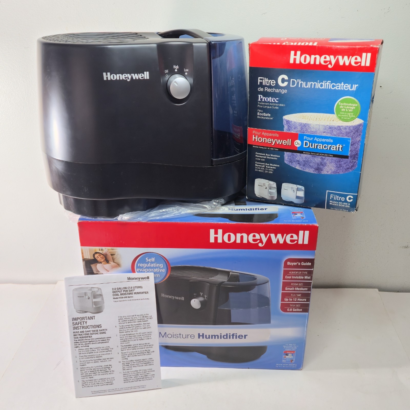 RARE Honeywell Cool Moisture Humidifer HCM-890 BTG  W/ Filter - Lightly Used