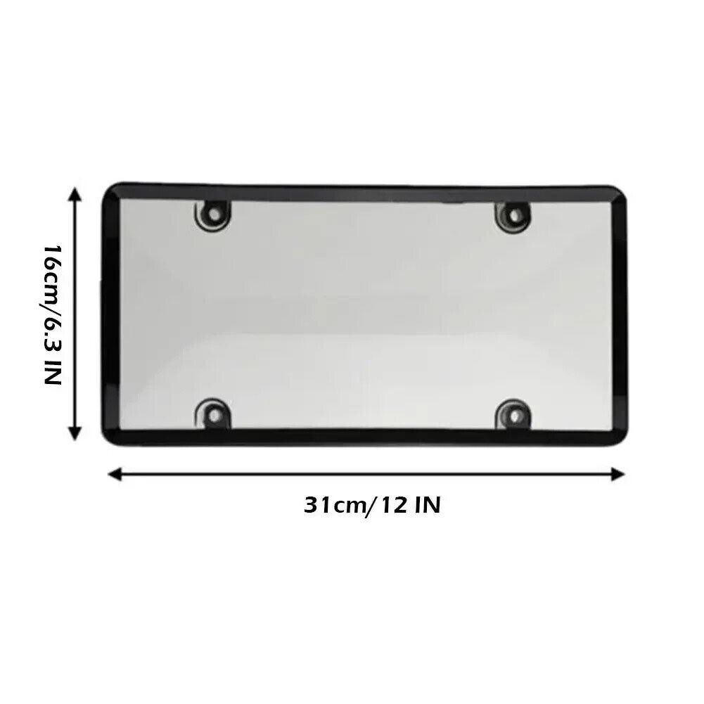 2pcs Shatterproof Licence Plate Frame Cover Universal Licence Plate Protector