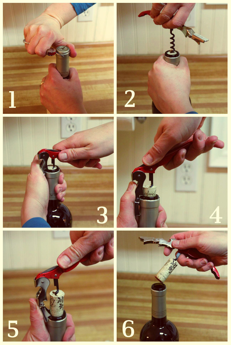 1 - 60 Stainless Corkscrew Doubled Hinged Waiters Wine Bottle Opener Foil Cutter