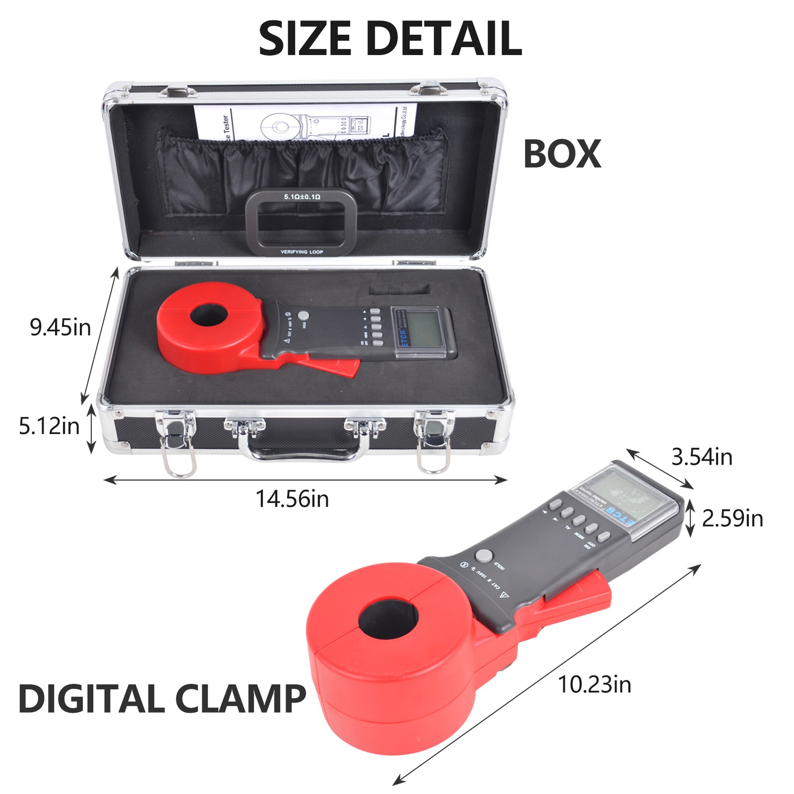 ETCR2100A+ Digital Clamp On Ground Earth Resistance Meter Ground Tester
