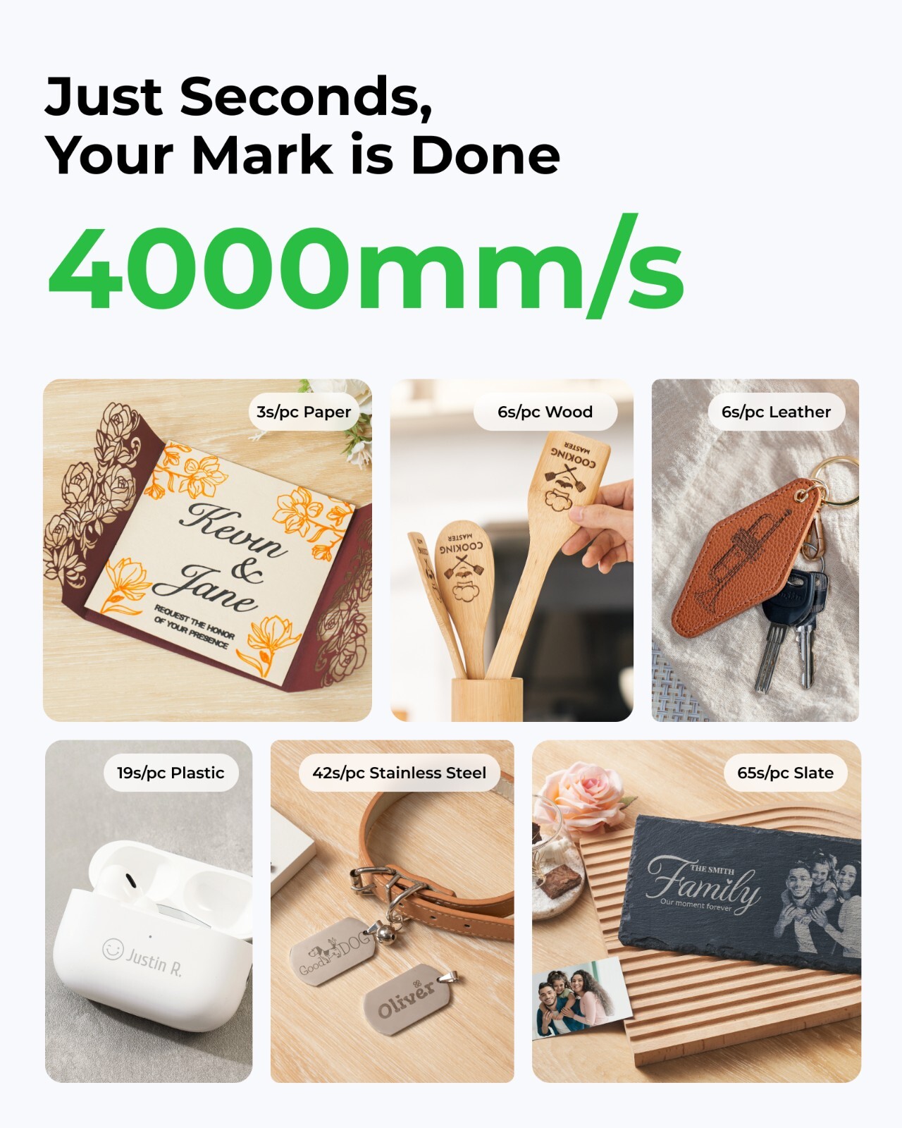 xTool F1 Lite Laser Engraver, 4000mm/s Speed Portable Engraving Machine