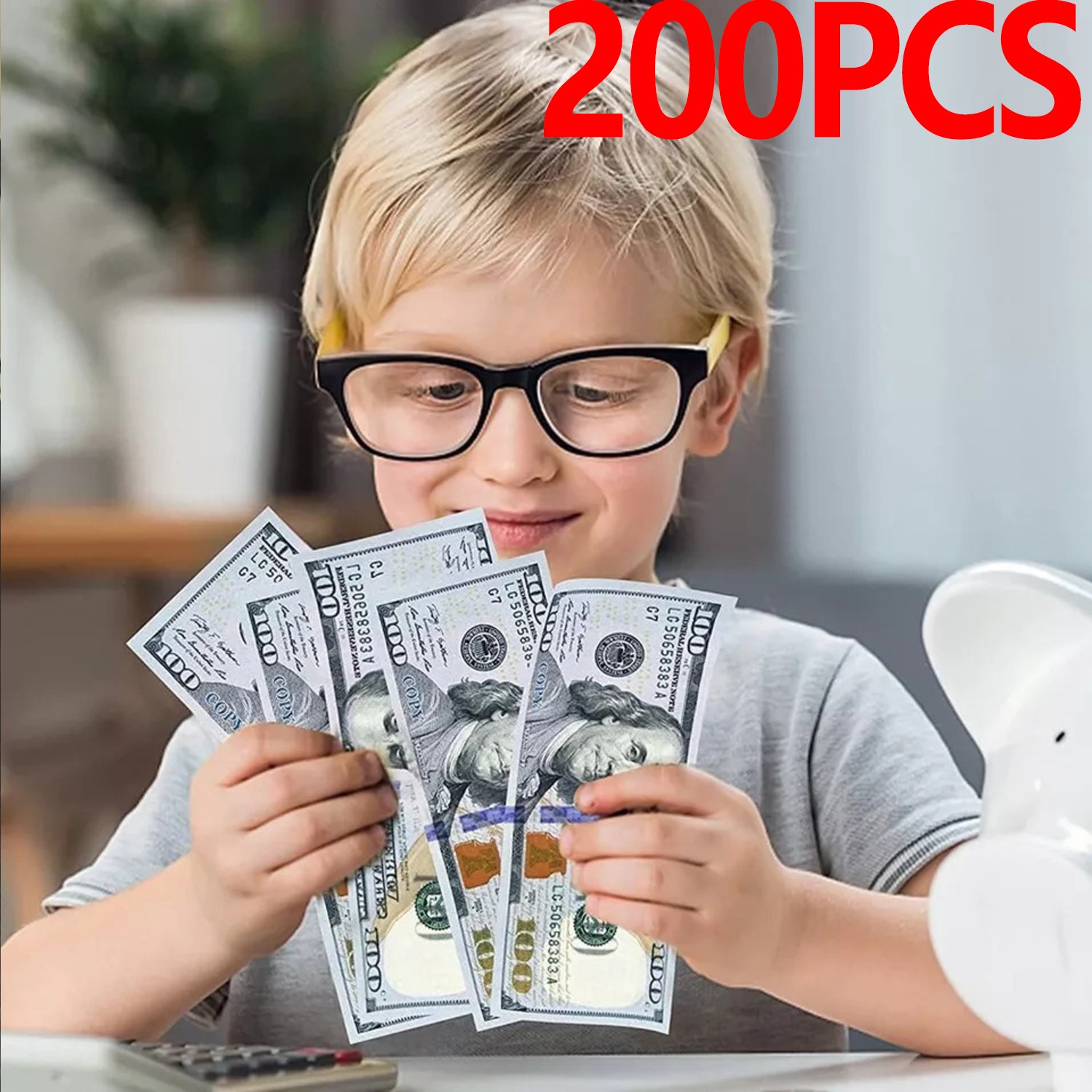 200 PCS Prop Fake Toys Money BANK GAMES CASH PAPER 100 DOLLAR BILLS $ US Toys