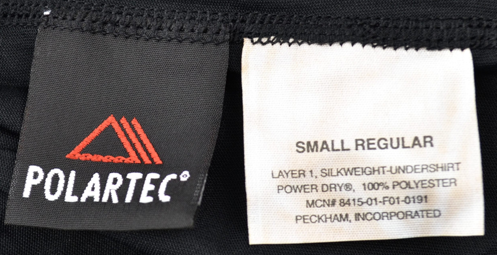Polartec Peckham Level 1 Black Silk Weight Thermal Top Bottom Set Small Regular