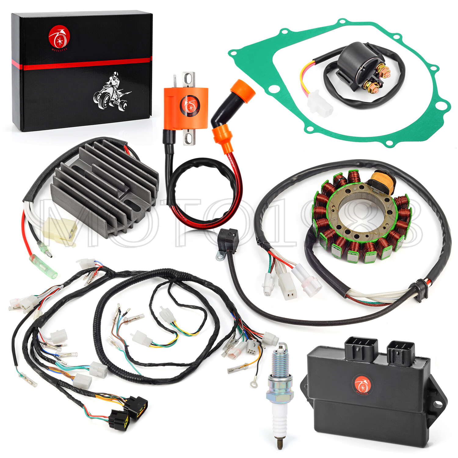 For Yamaha Warrior 350 YFM350X Magneto Stator Ignition Coil Wire Harness CDI Kit