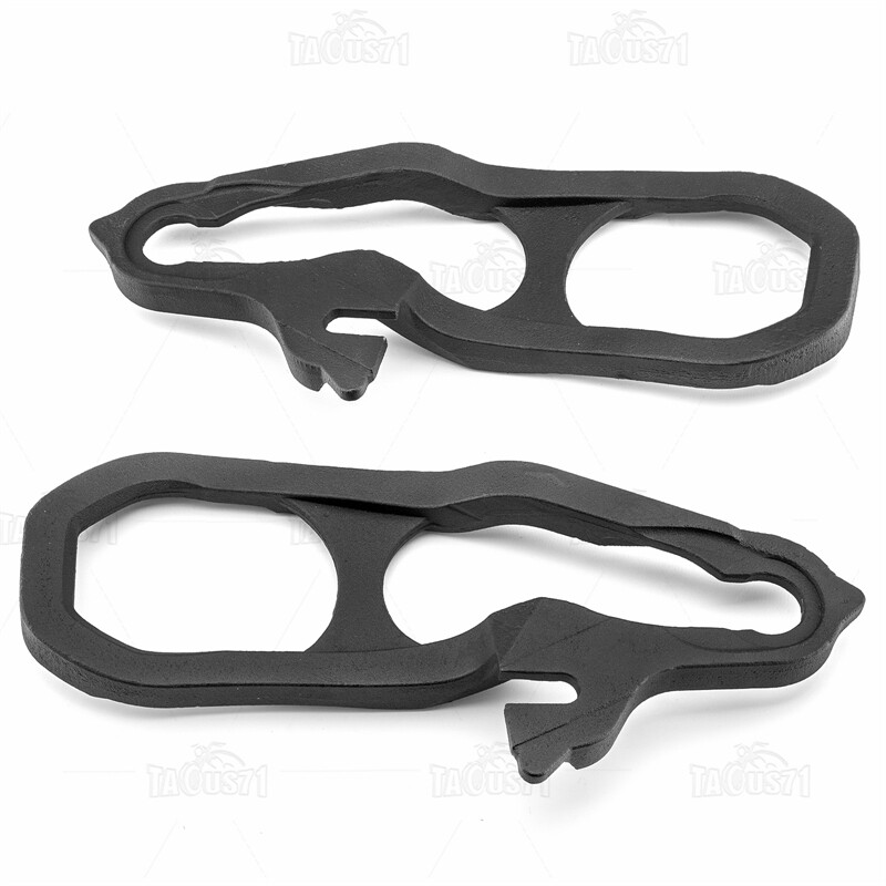 Front LH & RH For 2019-2024 Ram 1500 DT Black Tow Hooks W/ Hardware Heavy Duty