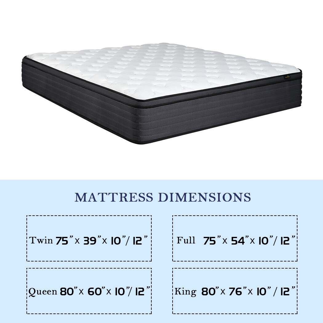 10" 12" 14" Gel Memory Foam Mattress Innerspring Twin Full Queen King Hybrid Bed