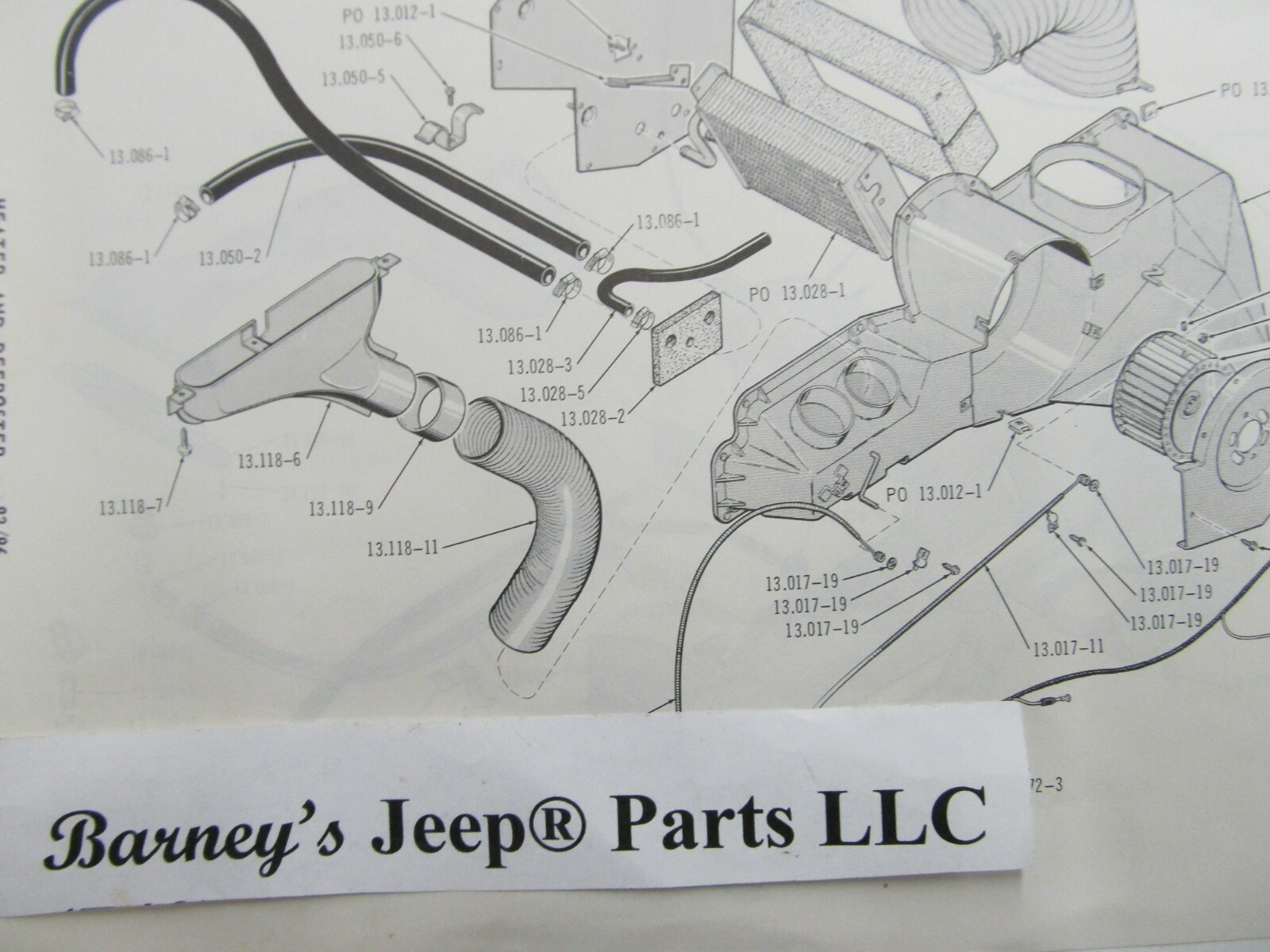 FITS JEEP CJ5 CJ6 CJ7 1972 - EARLY 1977 DEFROST HOSE 986150 NEW!