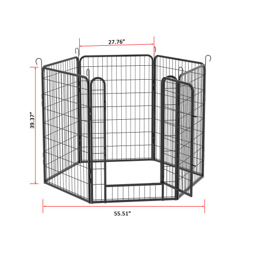 Heavy Duty Metal Playpen Dog Fence Pet Exercise Pen w/door for Outdoor & Indoor