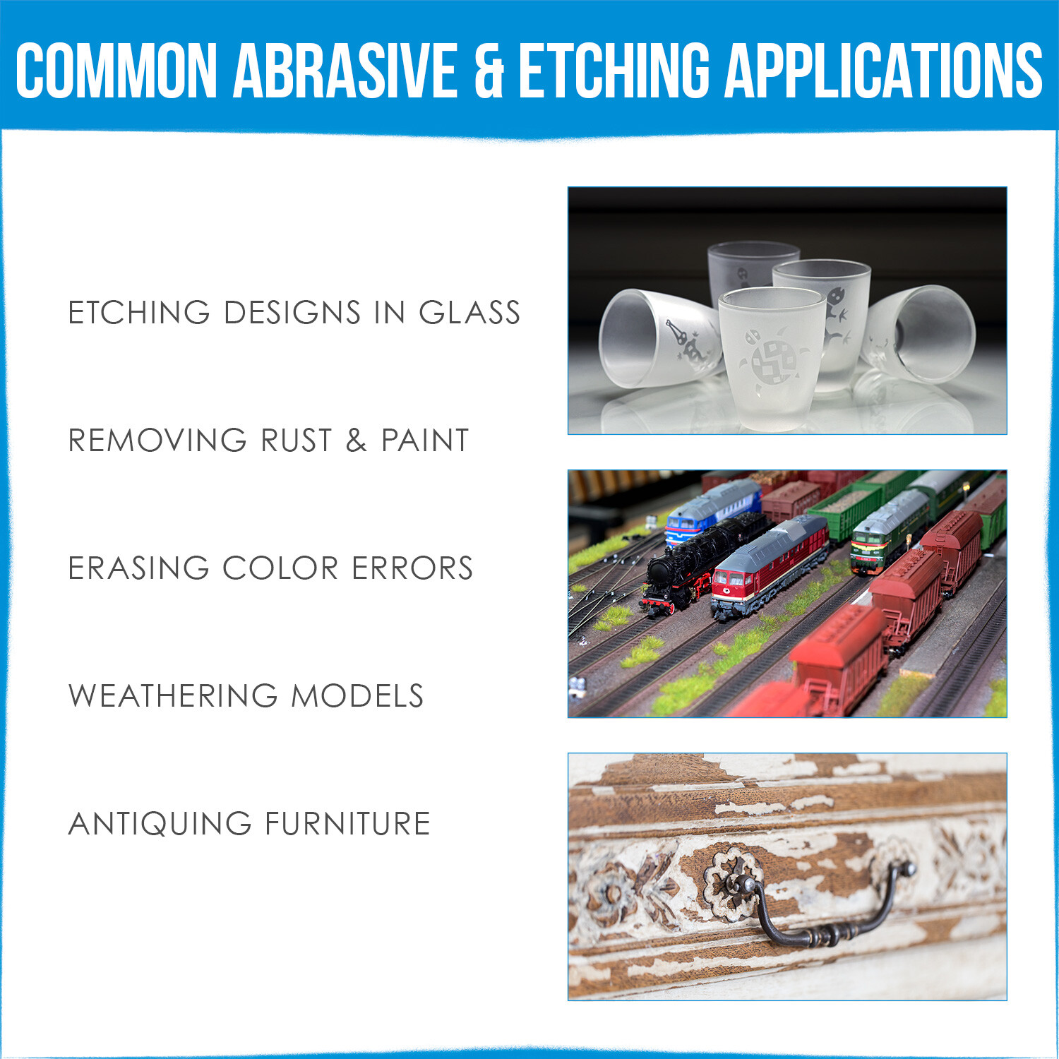 Airbrush Mini Sandblaster Etch Etching Glass Etcher, Air Abrasive Sprayer Eraser