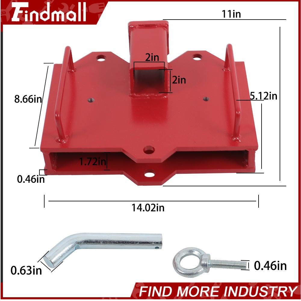 Findmall 2" Forklift Hitch Adapter Dual Pallet Trailer Hitch Receiver 6500LBS