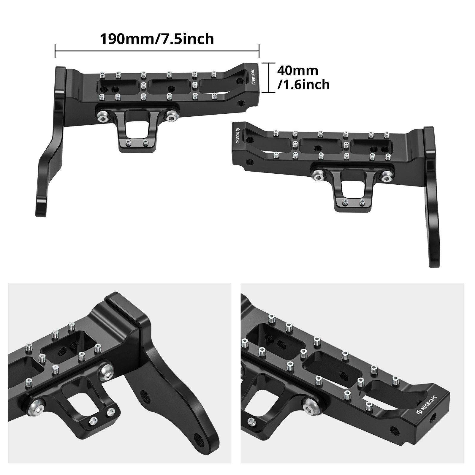 Extended Footrest Foot Pegs 13MM Aluminum For Yamaha Banshee 350 YFZ350 1987-06