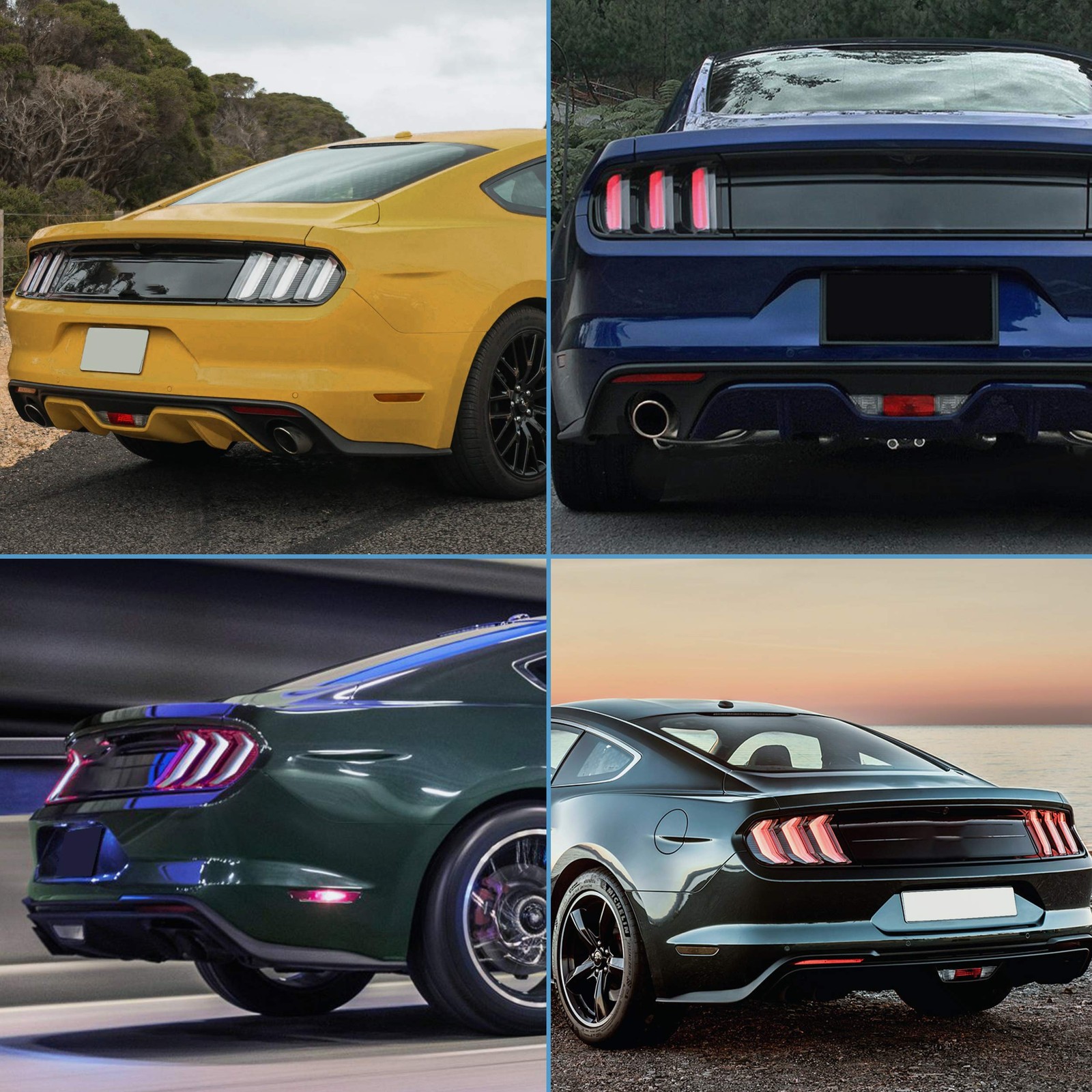 Tail lights Assembly Fit for 2015-2020 Ford Mustang 6th Gen Plug-and-play