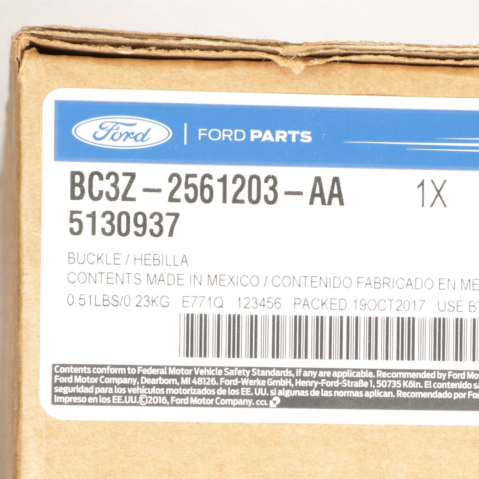 OEM 2011-2016 Ford F-250 350 SD Front Left Driver Seat Belt Buckle BC3Z2561203AA