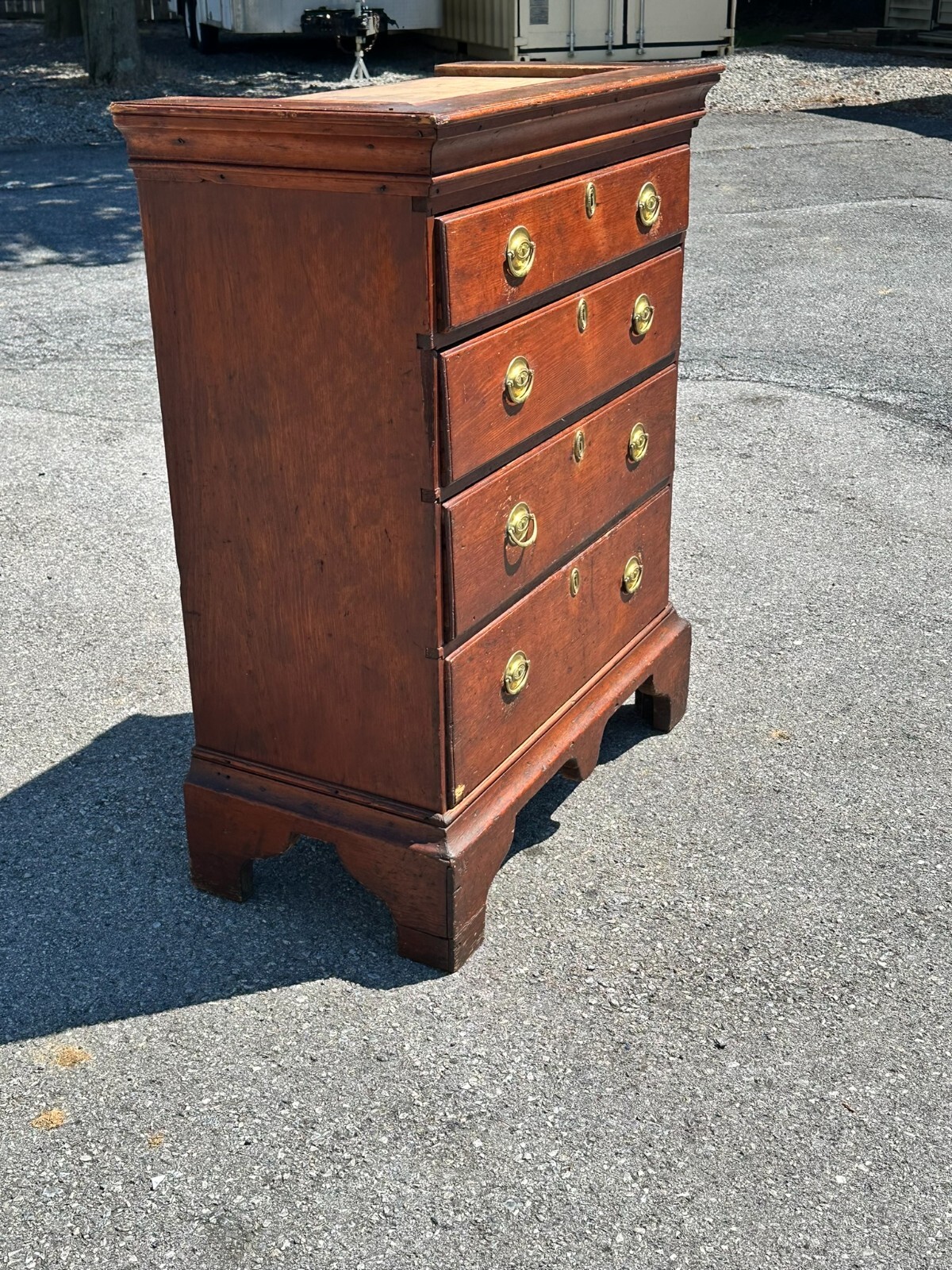 Antique chippendale chest dresser farmhouse country 18th country