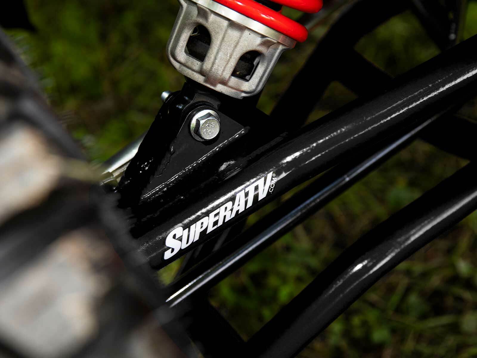 SuperATV Heavy Duty High Clearance A Arms for Polaris RZR XP Turbo S - Black