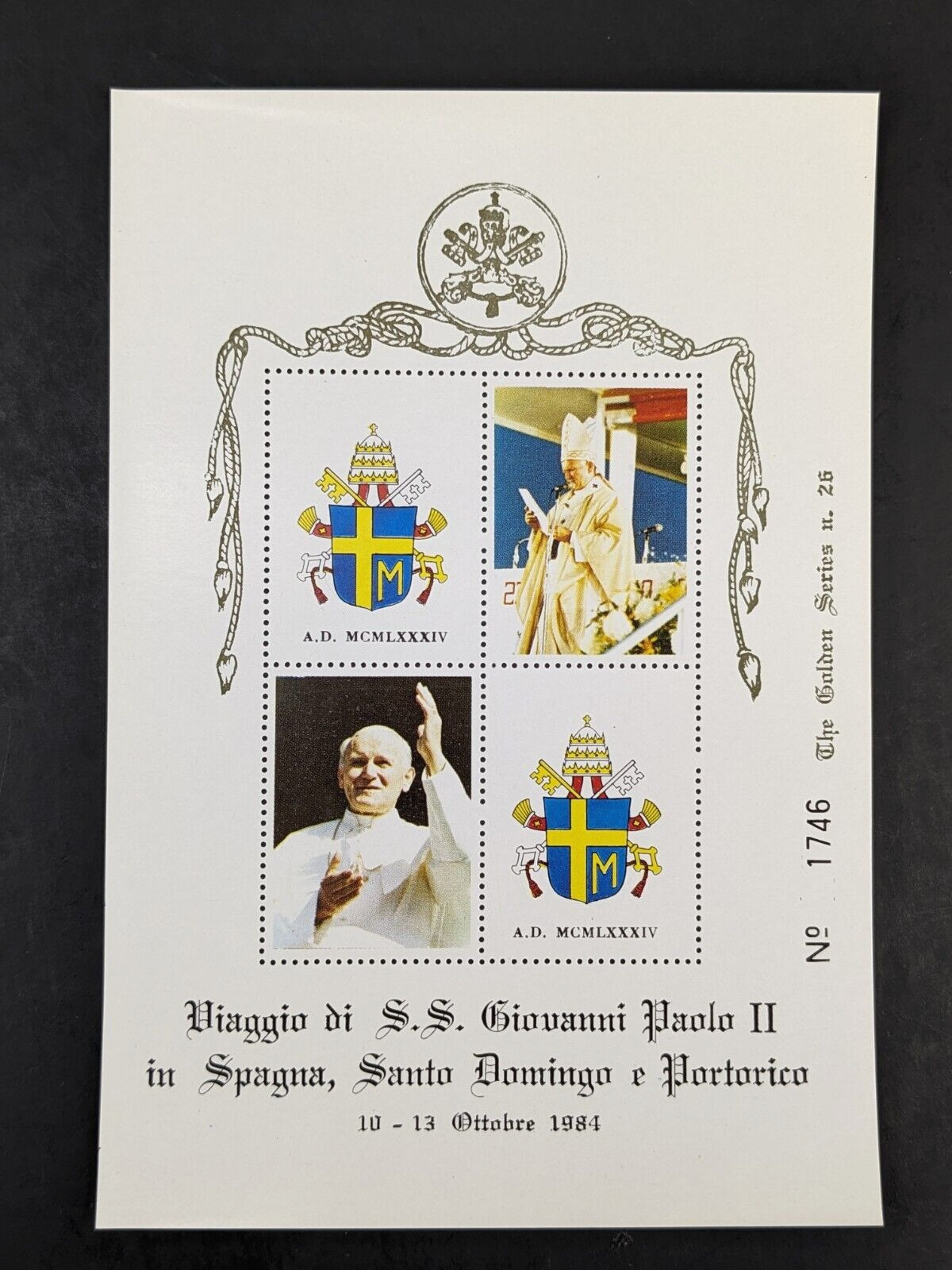 Pope John Paul II, Golden Series Trip to Dominican Republic, Covers Cards Stamps