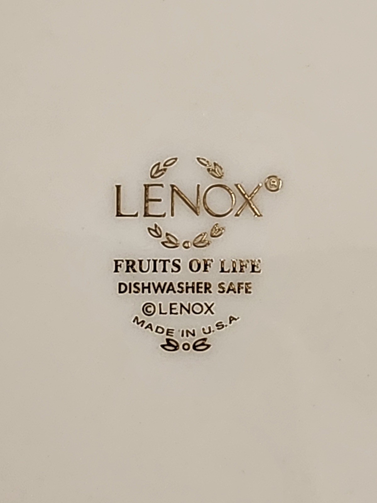 LENOX Fruits Of Life 9” Rimmed Soup/Pasta Bowls Set of 4 Gold Rim USA Excellent