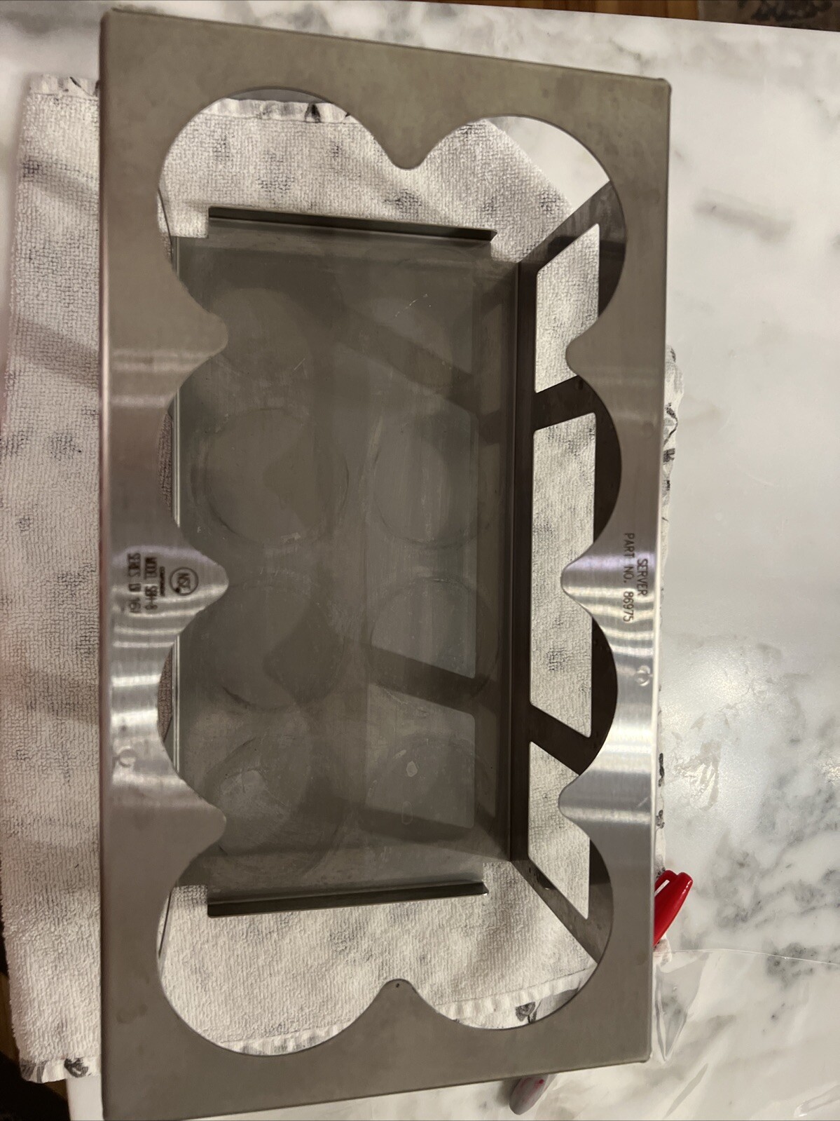 8 Squeeze Condiment Bottle Holder Stainless Model SBH 8 Part #86975 Restaurant