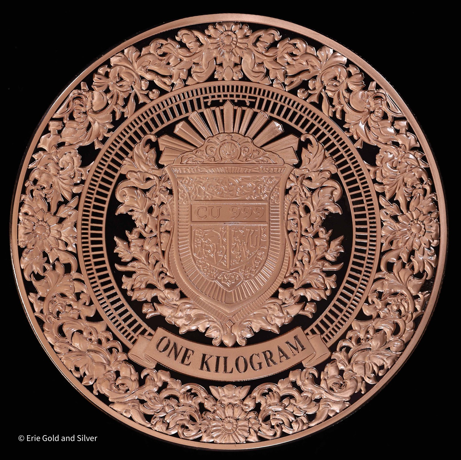 Warriors Samurai Colorized 1 Kilo Copper Round w/Capsule