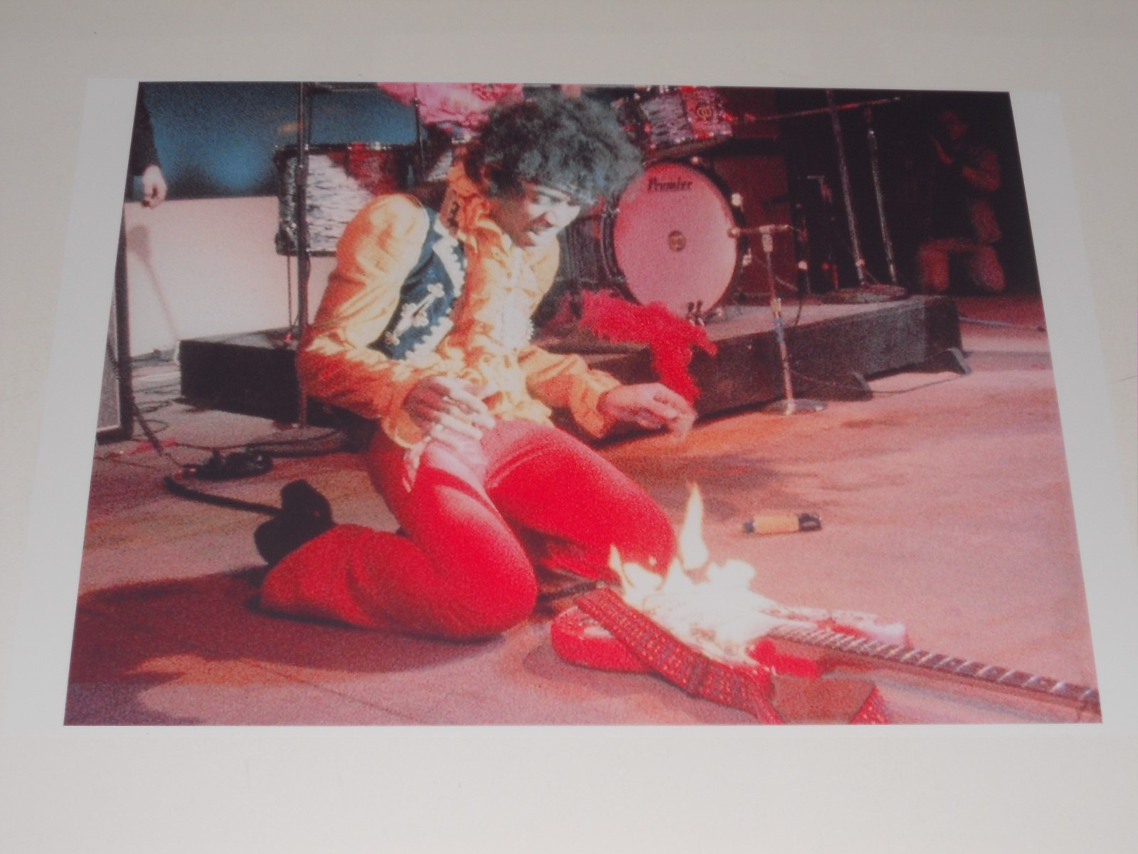 Jimi Hendrix Monterey Pop Festival 1967 "Guitar on Fire" Poster 19"x13"