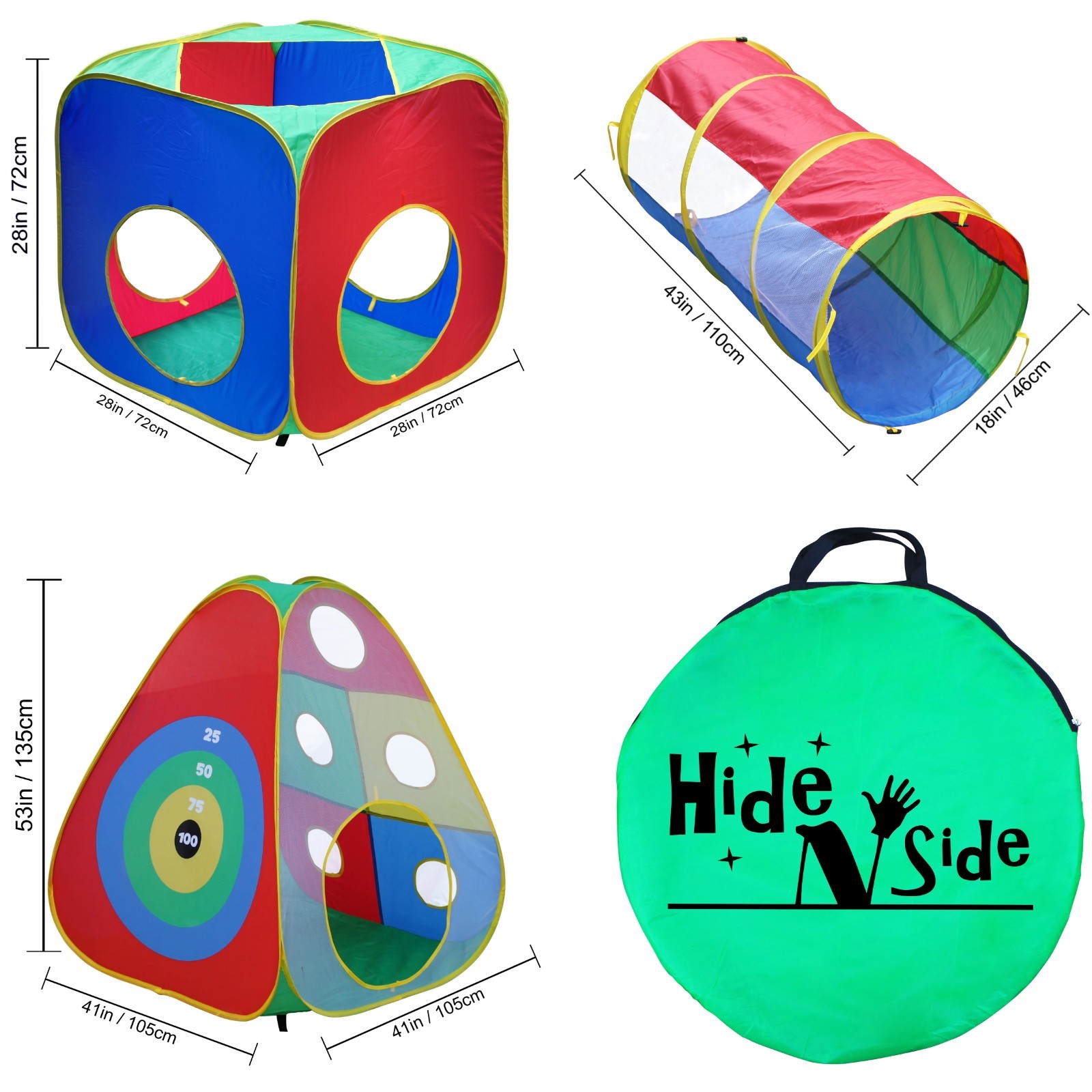 Gift Kids Ball Pit Play House Tents, Tunnels, Boys Dart/Target Wall FAST SHIP!