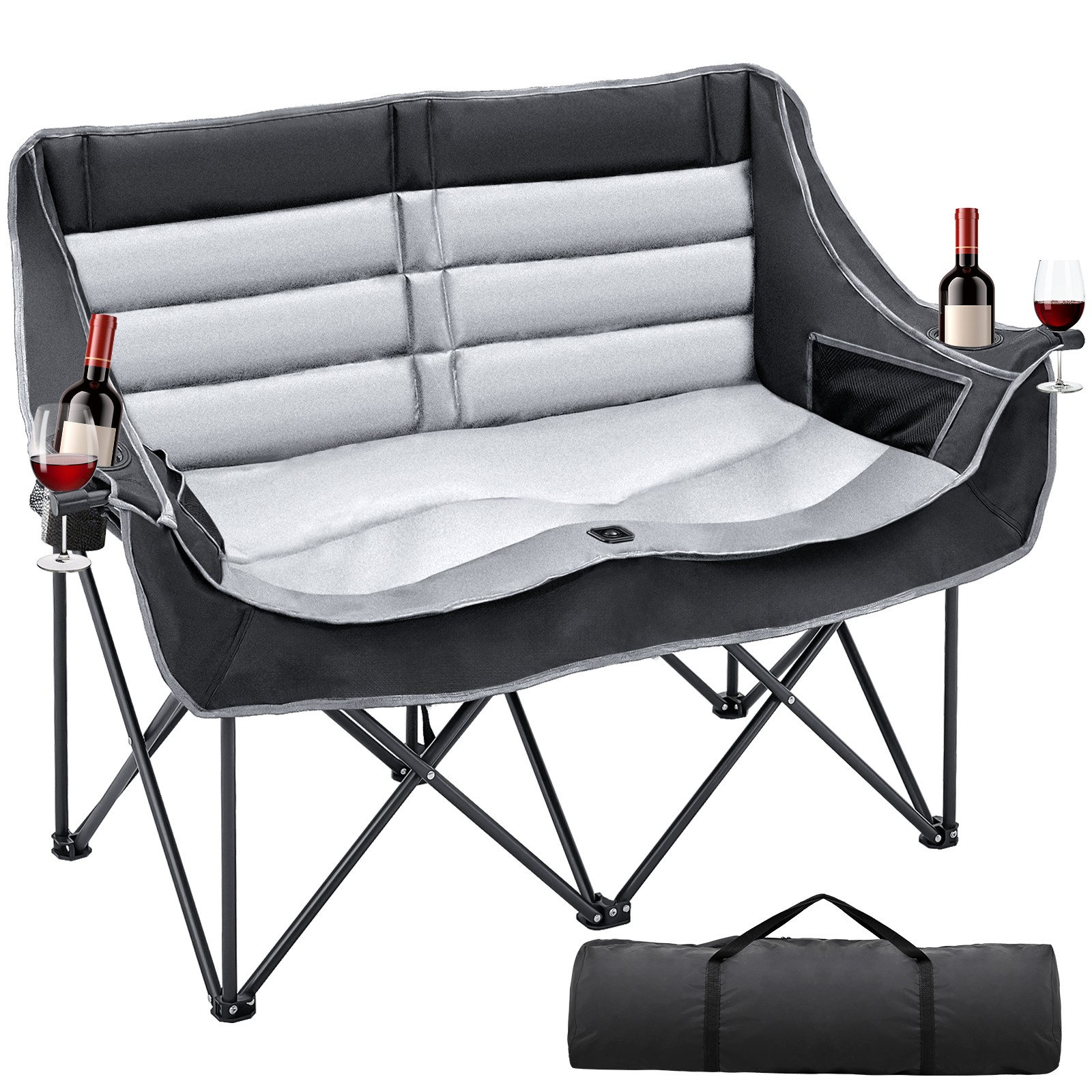 NAIZEA Oversized Fold Up Double Camping Chair 2 Person Camping Chair Loveseat