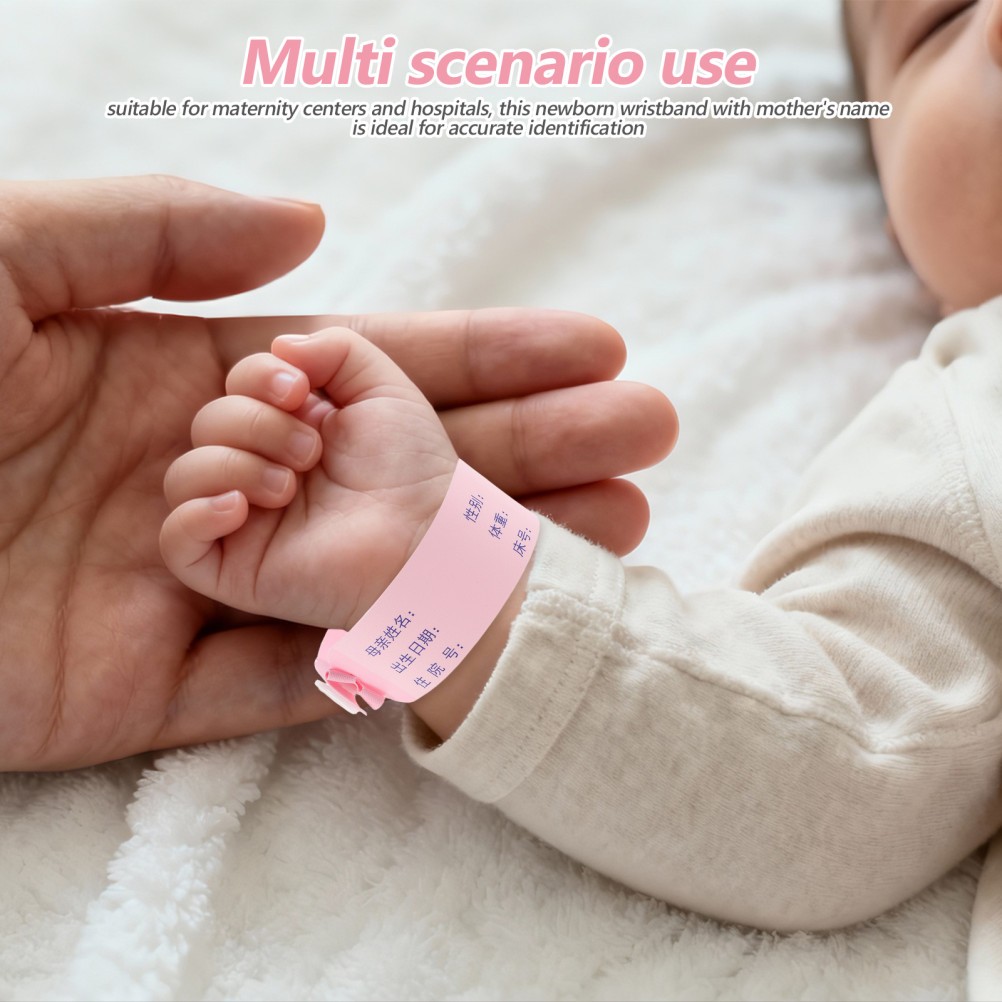 100 Pcs Medical Identification Tape Writable Newborn Wristband Hospital