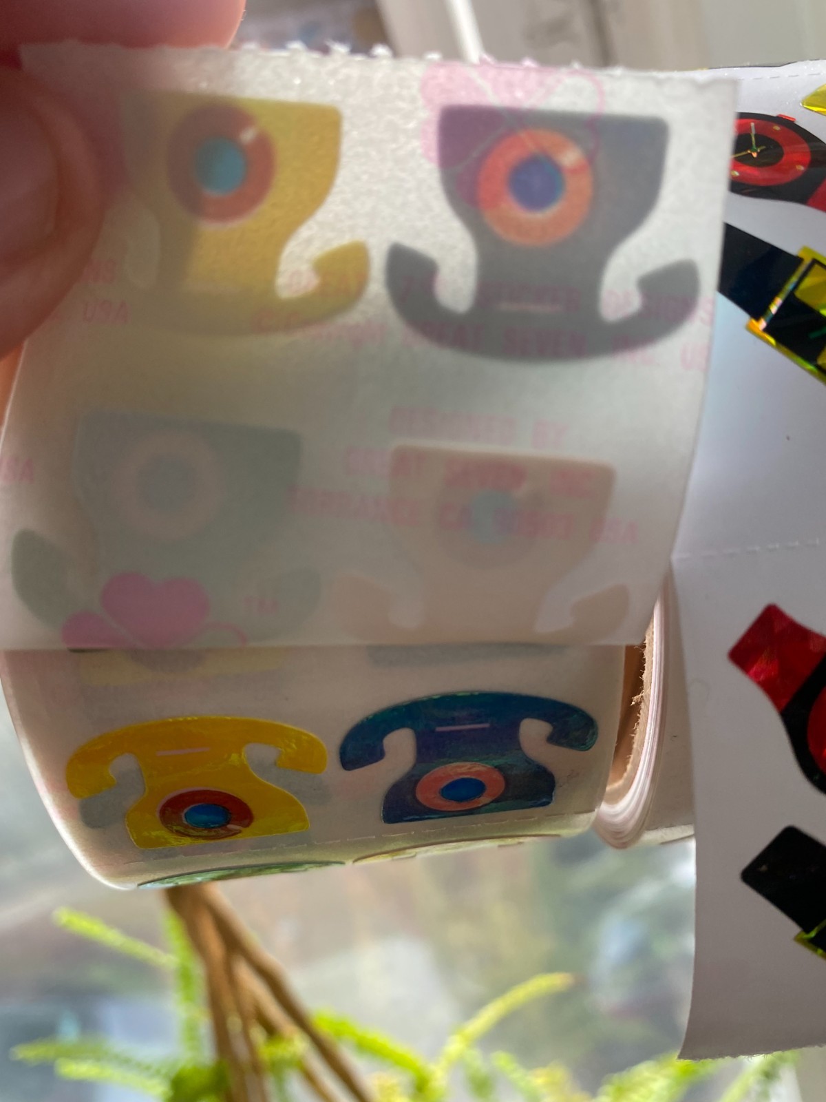 Update: Great 7 Vintage Stickers Off The Roll: Pearly, Fuzzy, Prismatic U Choose
