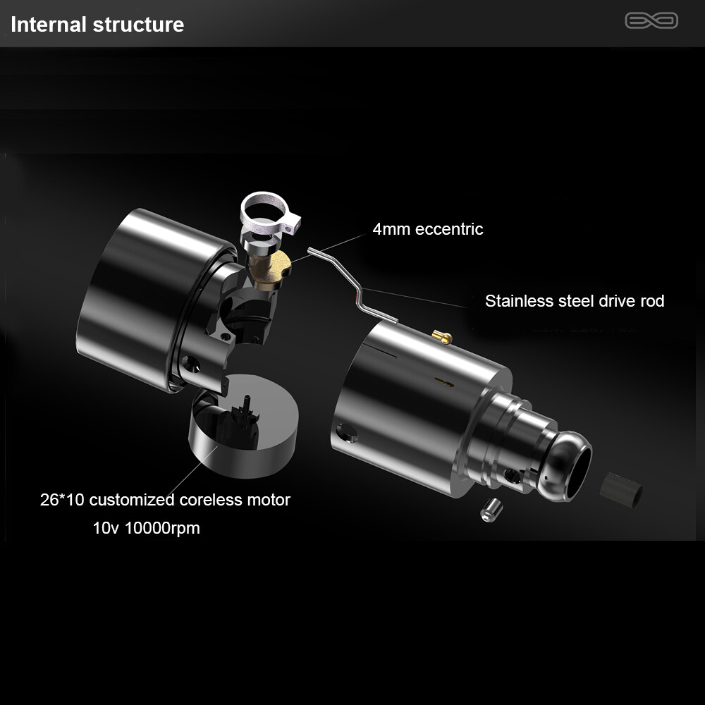 Wireless Tattoo Machine Pen Rotary Coreless Motor 2400mAh Battery LED Display