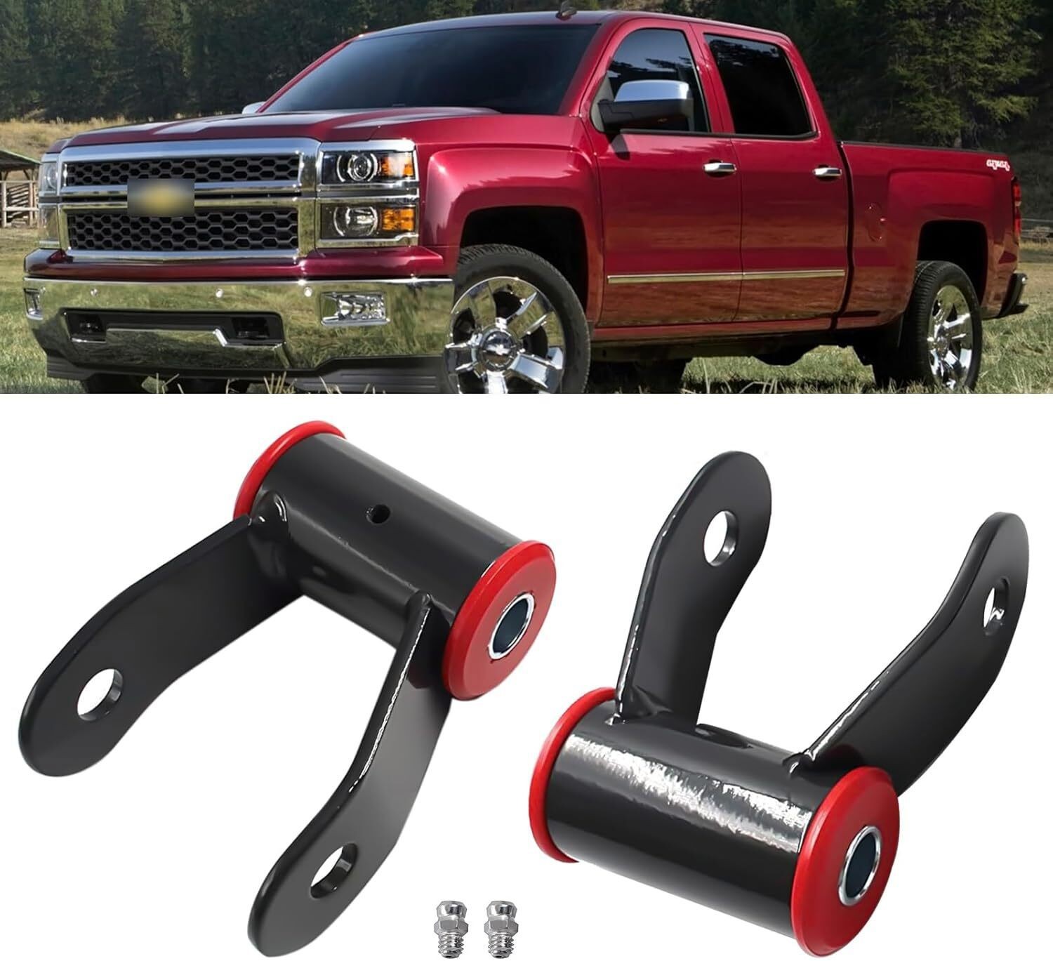 New 1" Rear Shackles Lift 710515 For 1988-2018 Chevy Silverado Sierra 1500 Truck