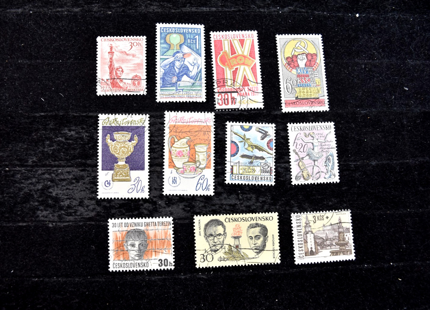 CZECHOSLOVAKIA  1955-1977 S 683 + S 1352+1801+1868+2060+2109-10  USED
