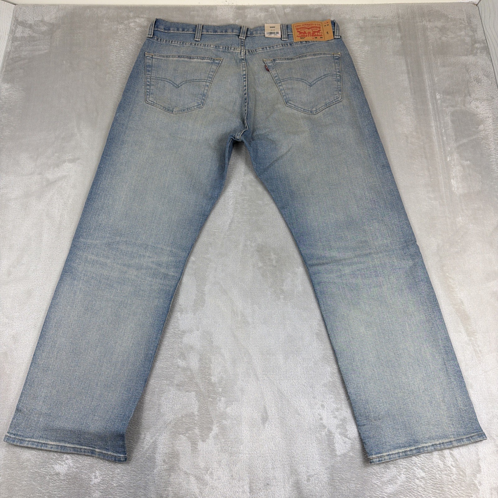 Levi's 501 Original Fit Jeans Men's 38x30 Blue Denim Straight Leg Stretch Light