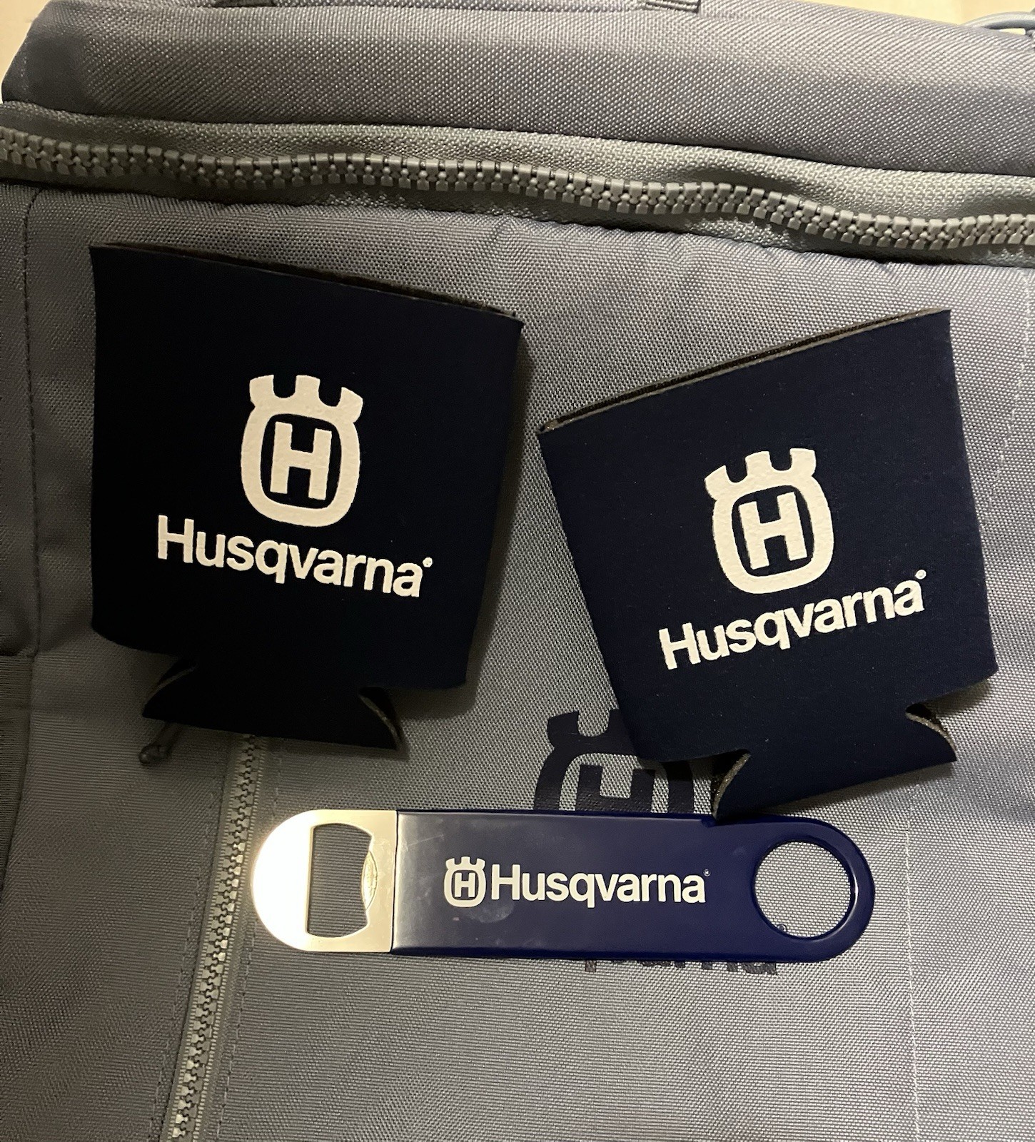 Husqvarna Promo Cooler Backpack Bag Brand New With 2 Koozies & Bottle Opener