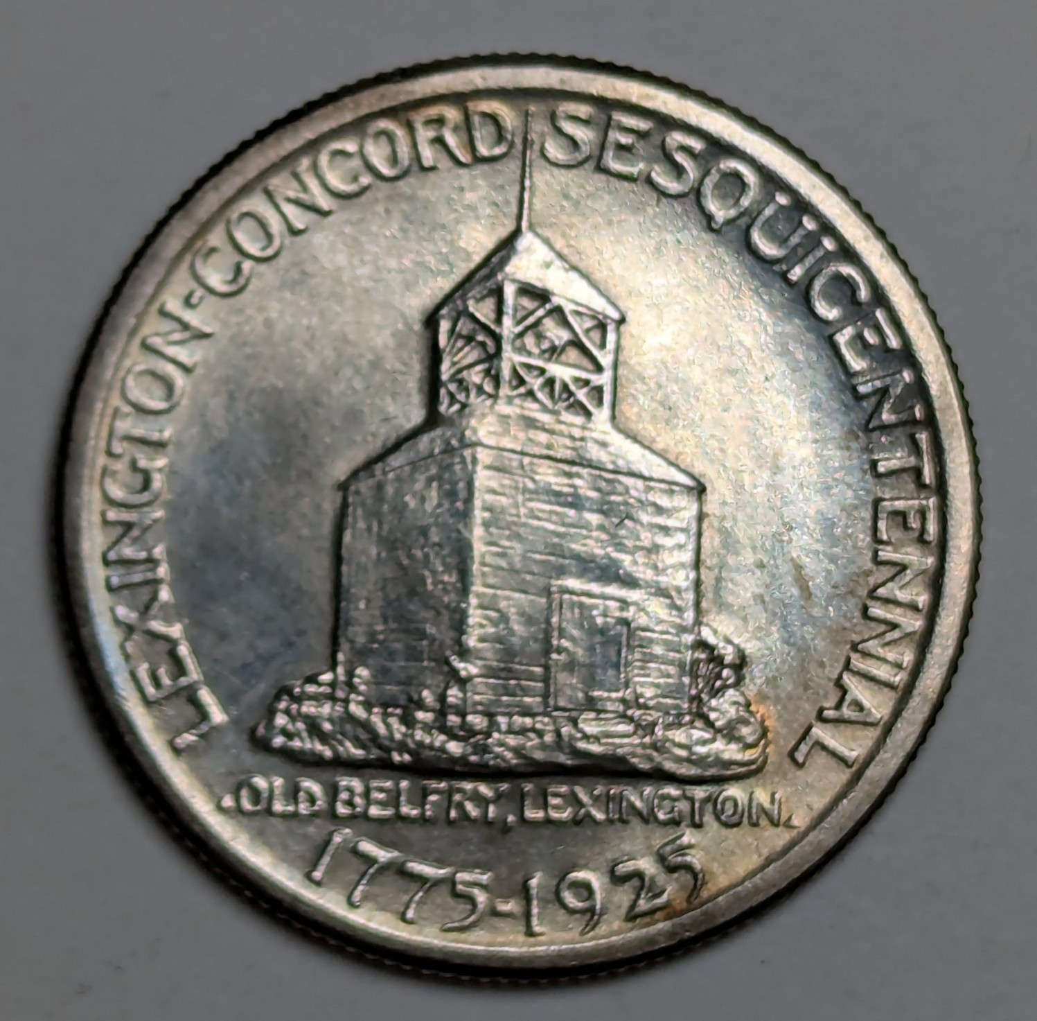 1925 Lexington Concord Commemorative Silver Half Dollar w/ Original Box UNC