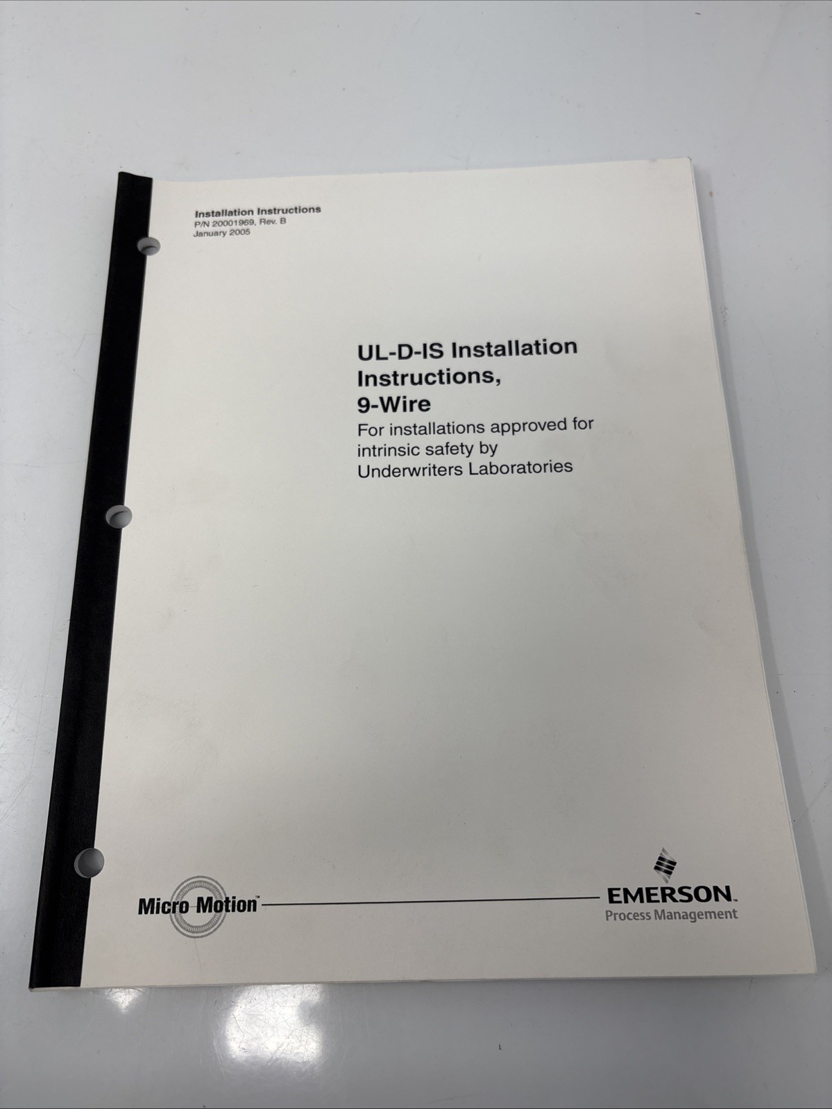 Emerson UL-D-IS Installation Instructions, 9 Wire Manual 6C B2