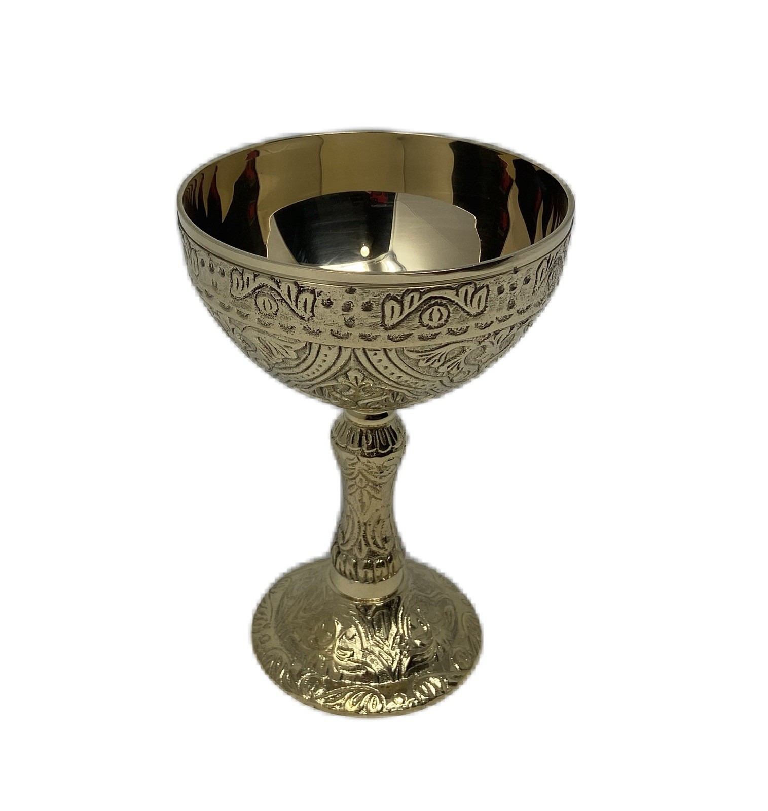 Medieval Brass Goblet Handmade Chalice Drinkware Royal Wedding Gift 7oz