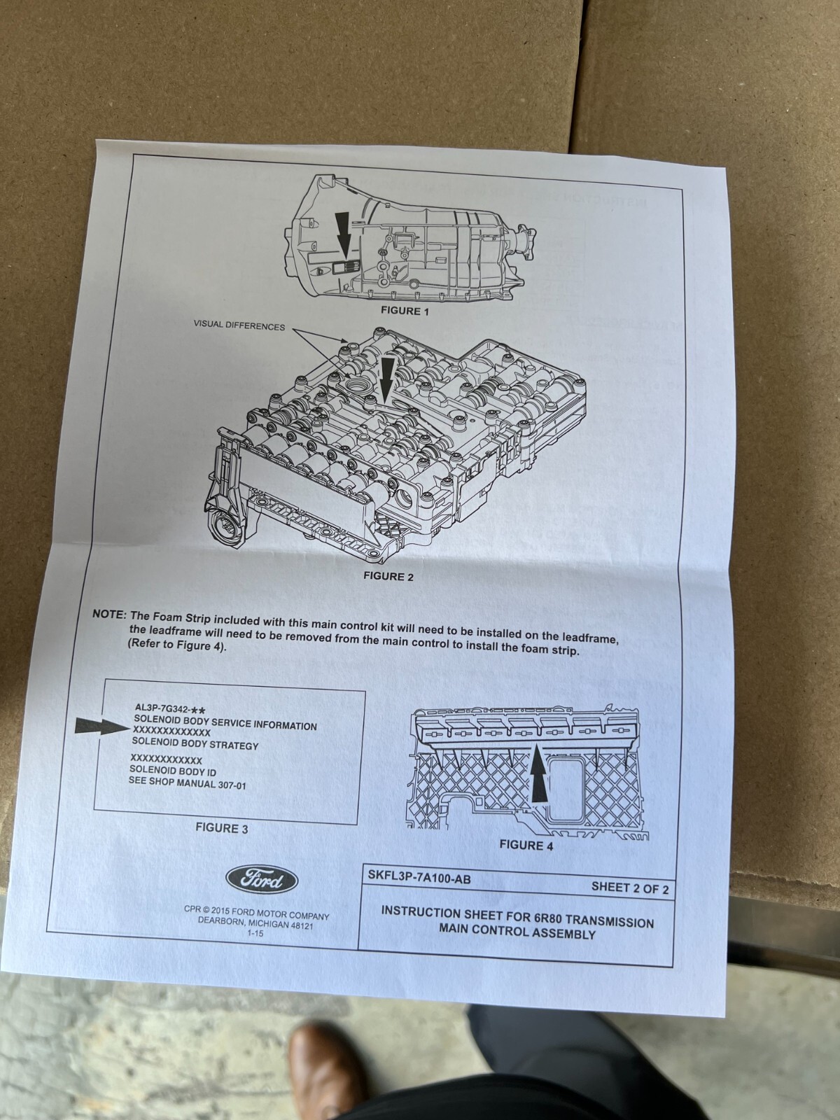 Genuine Ford Transm. Control MB3Z-7A100-A, Includes lead frame AL3Z-7G276-D