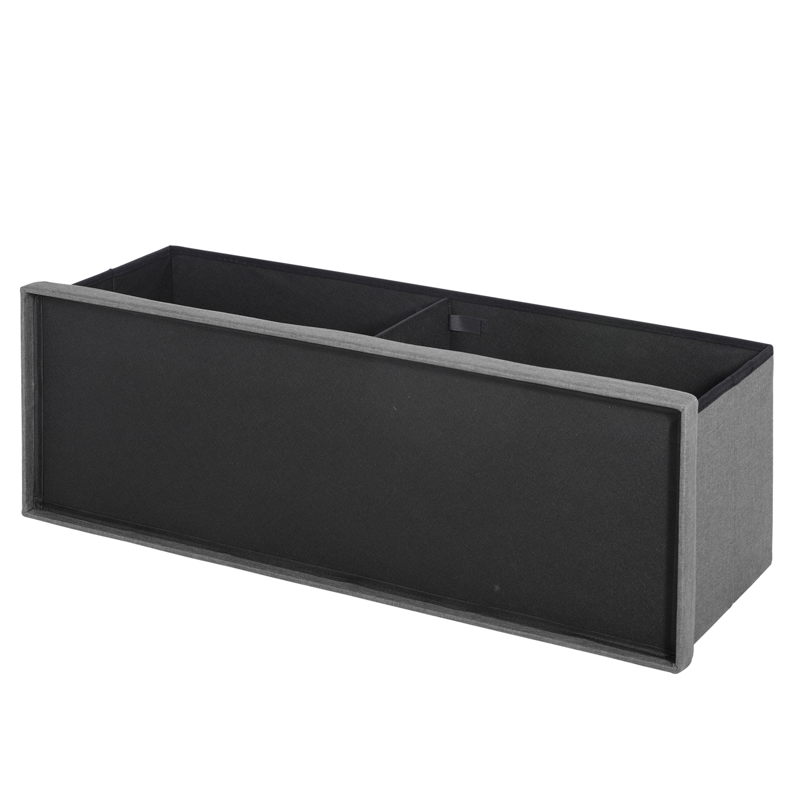 43"Storage Ottoman Bench Folding Chest Footrest Stool MDF Frame w/Lid Light Grey