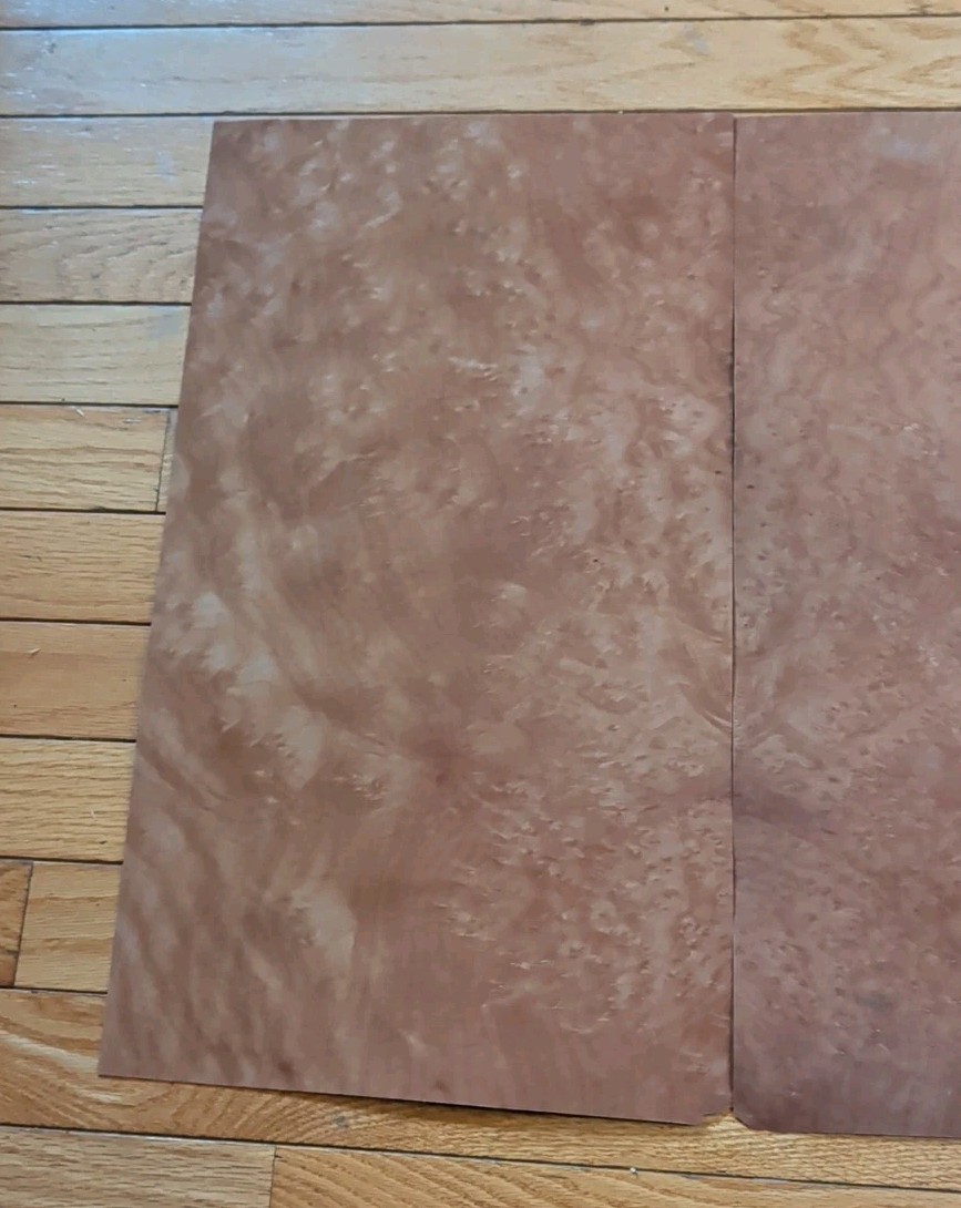 Madrone burl veneer 10 1/2" x 19 1/4" each, 2 pieces wood 1/42" raw