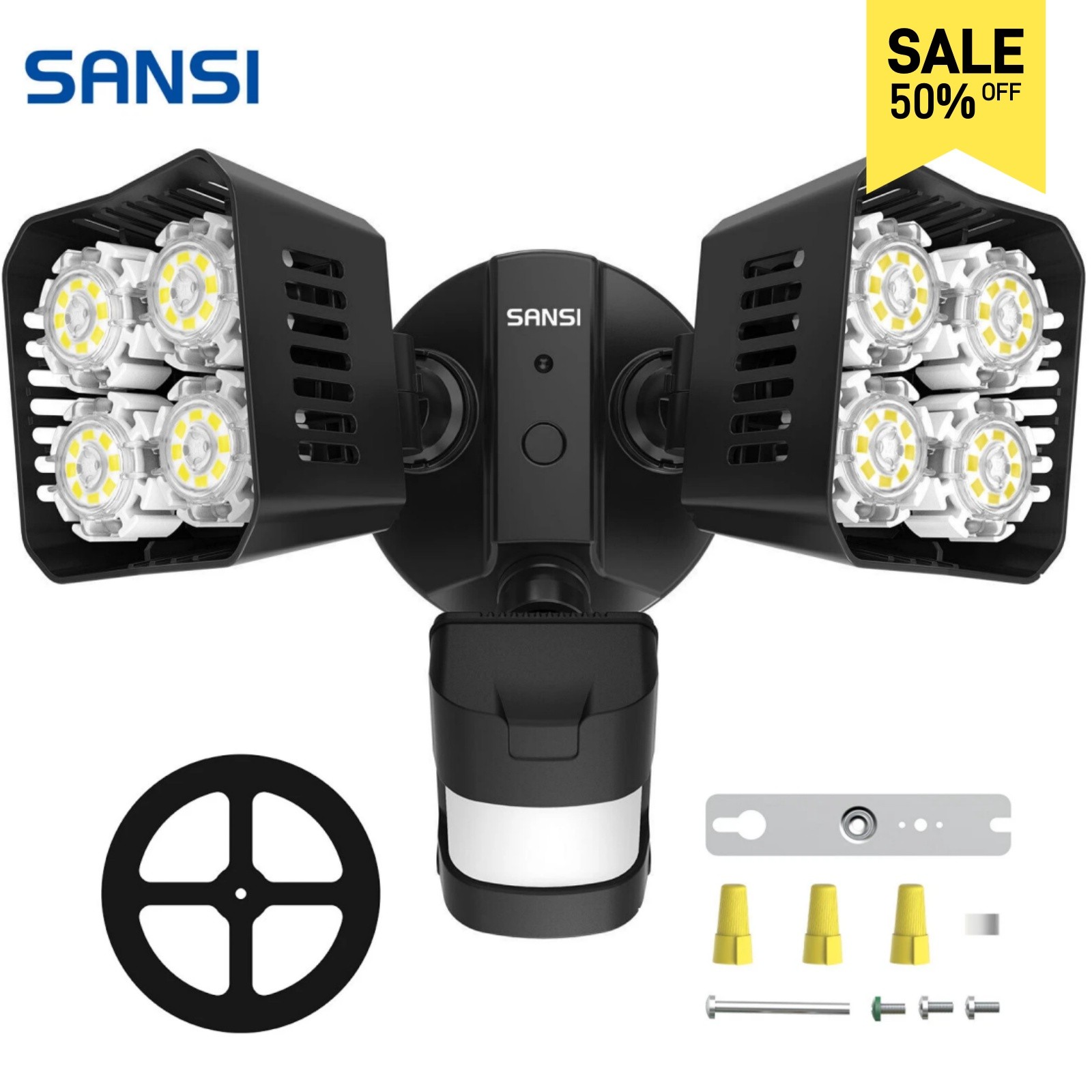 SANSI 3400LM LED Motion Sensor Security Light 30W Outdoor Wall Lamp Waterproof