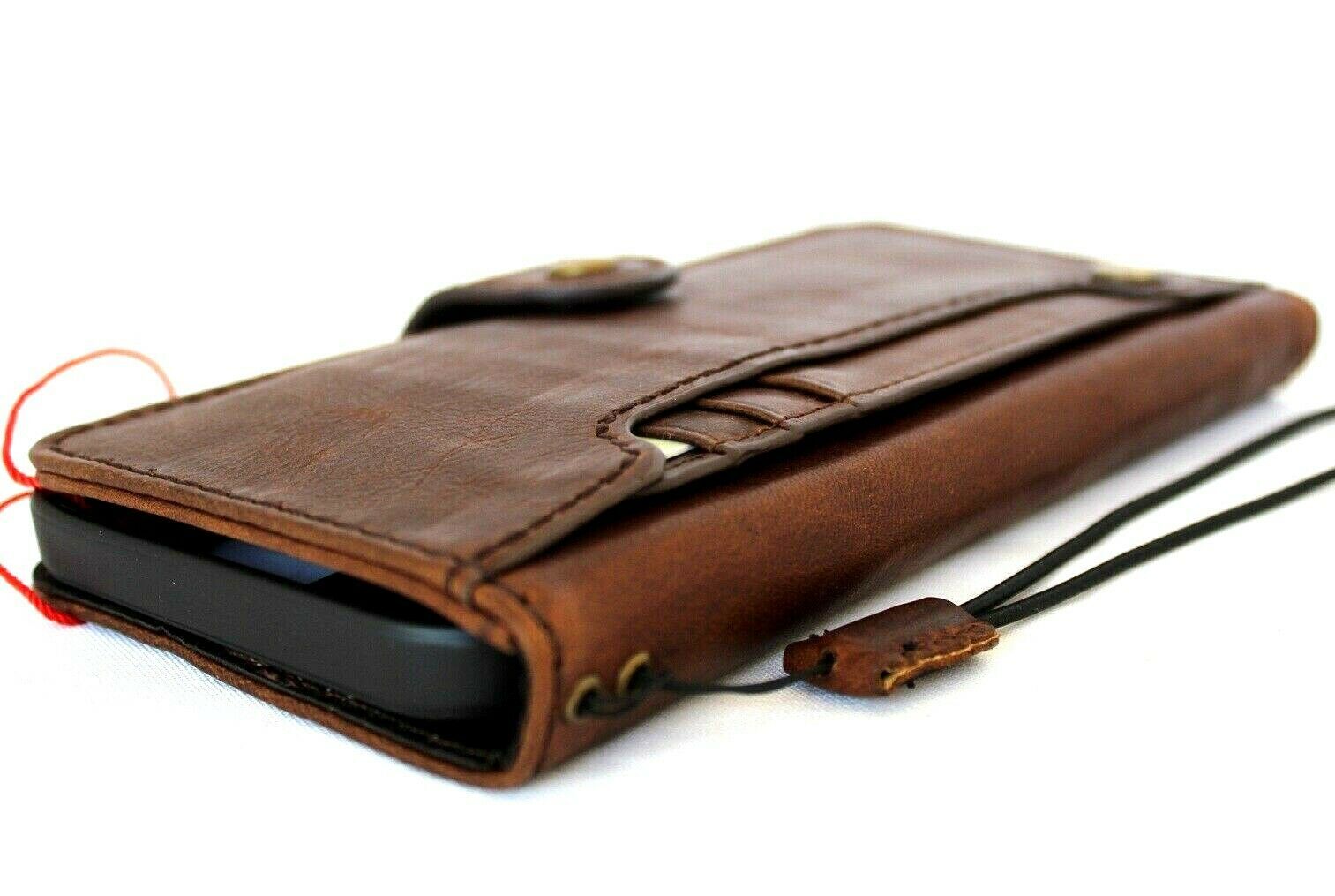 Genuine Leather case for Iphone 15 14 13 12 11 Pro Max Wallet Book Cards Xs XR